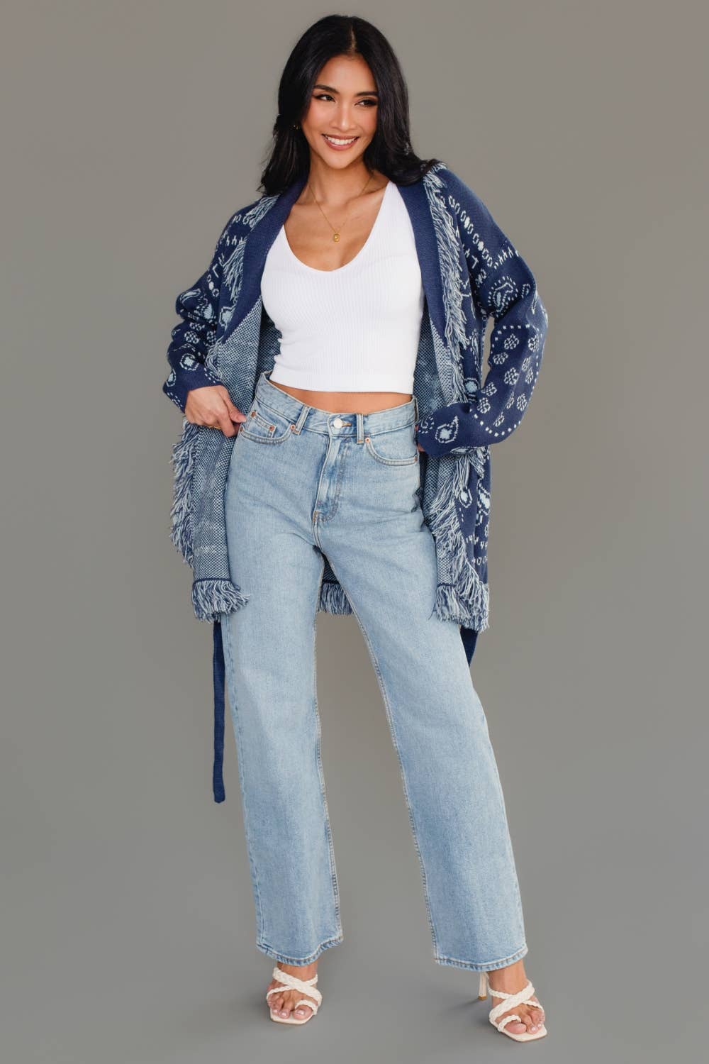 Sofie Bandana Fringe Cardigan