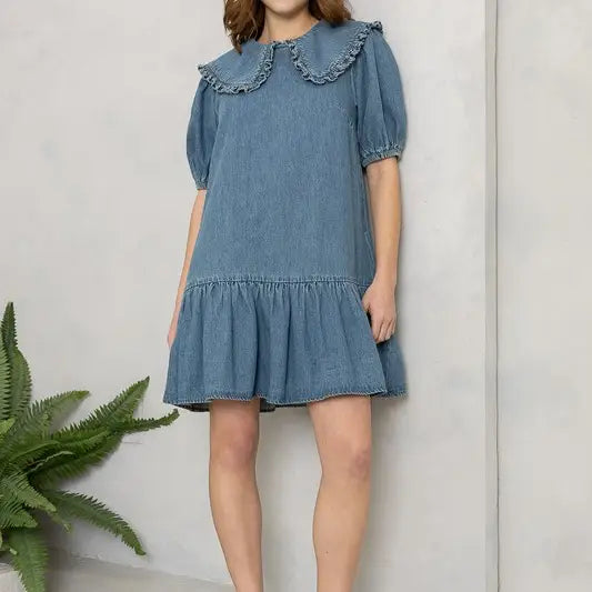 Denim Babydoll Dress