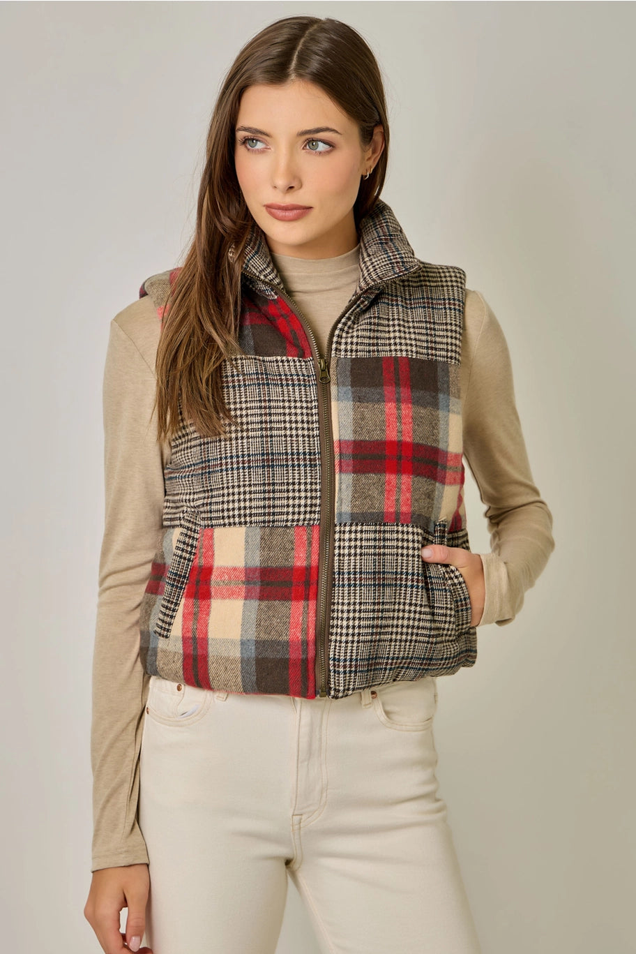 Marni Plaid Puffer Vest