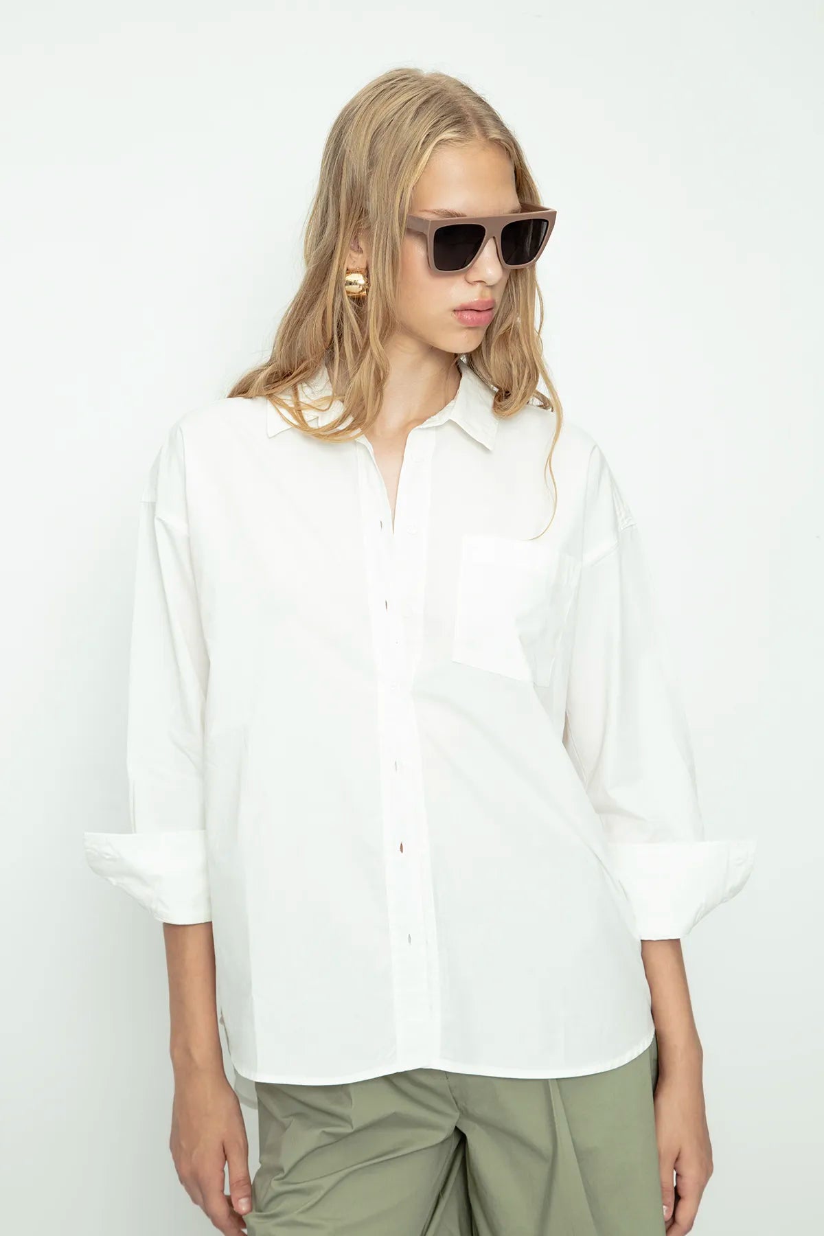 Locoten 100% Cotton Oversized Shirt