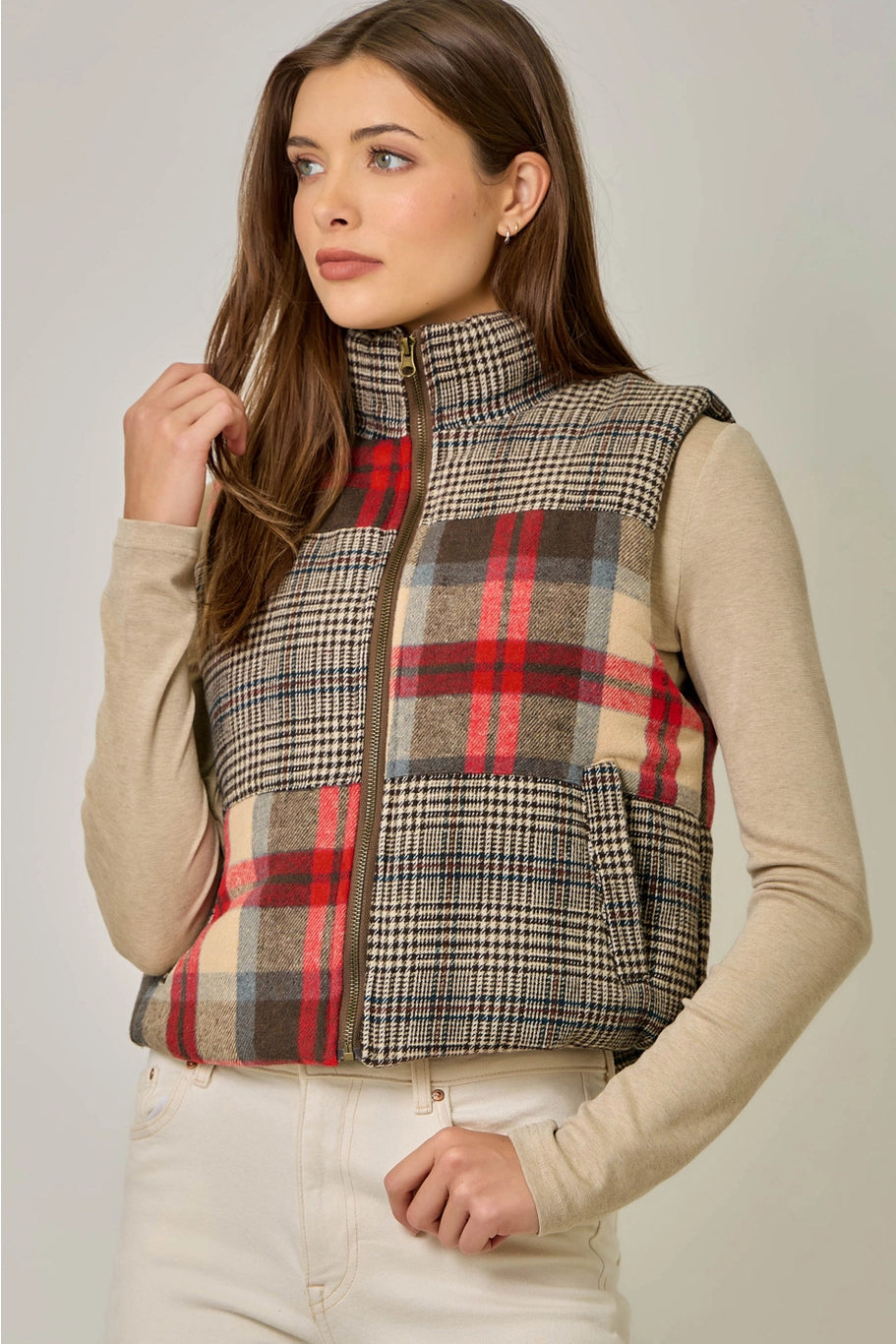 Marni Plaid Puffer Vest