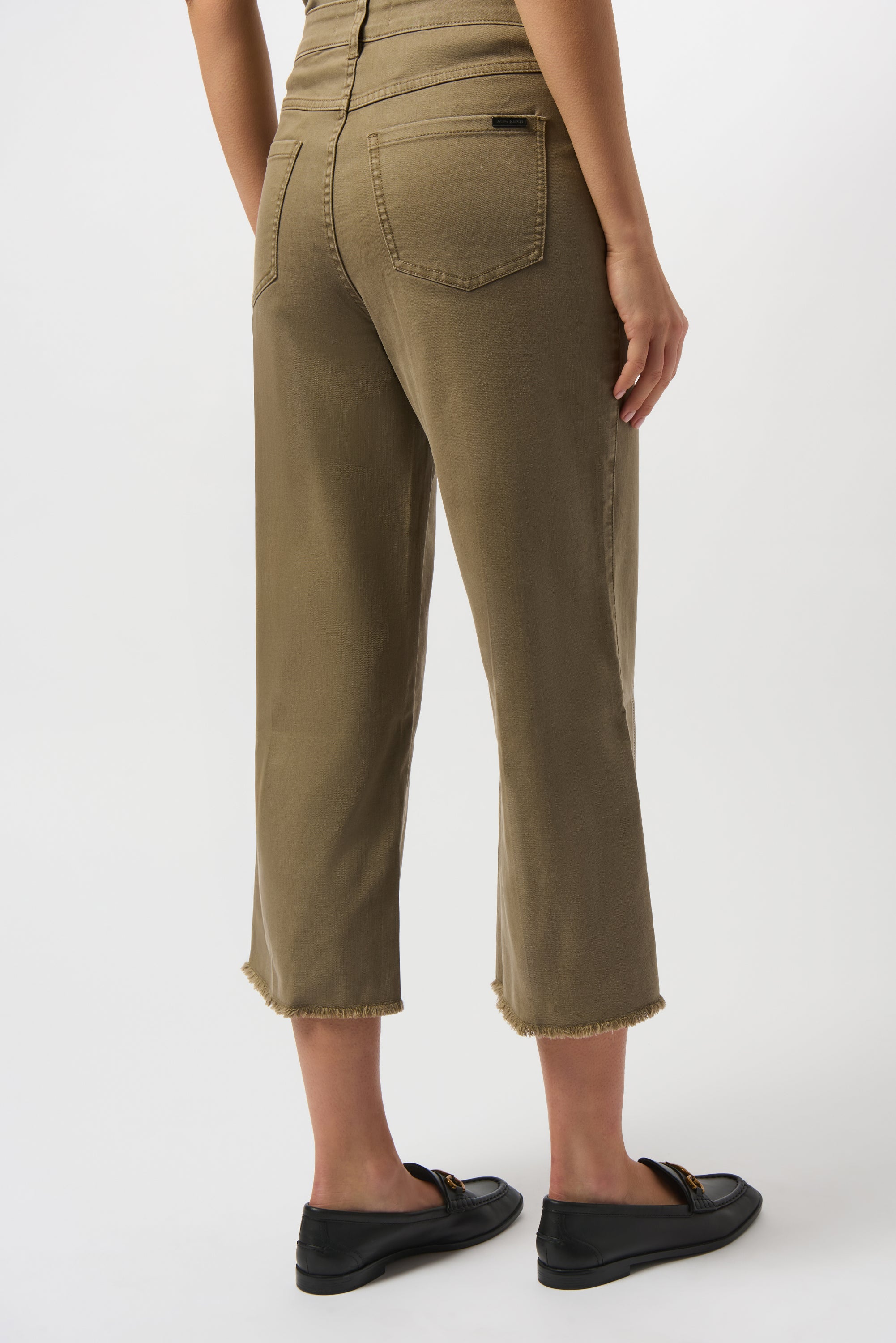 Culotte Jeans With Embellished Front Seam