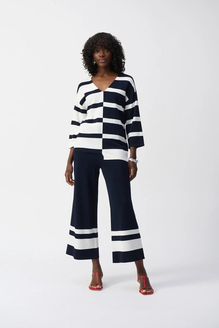Placement Stripe Sweater Knit Culotte