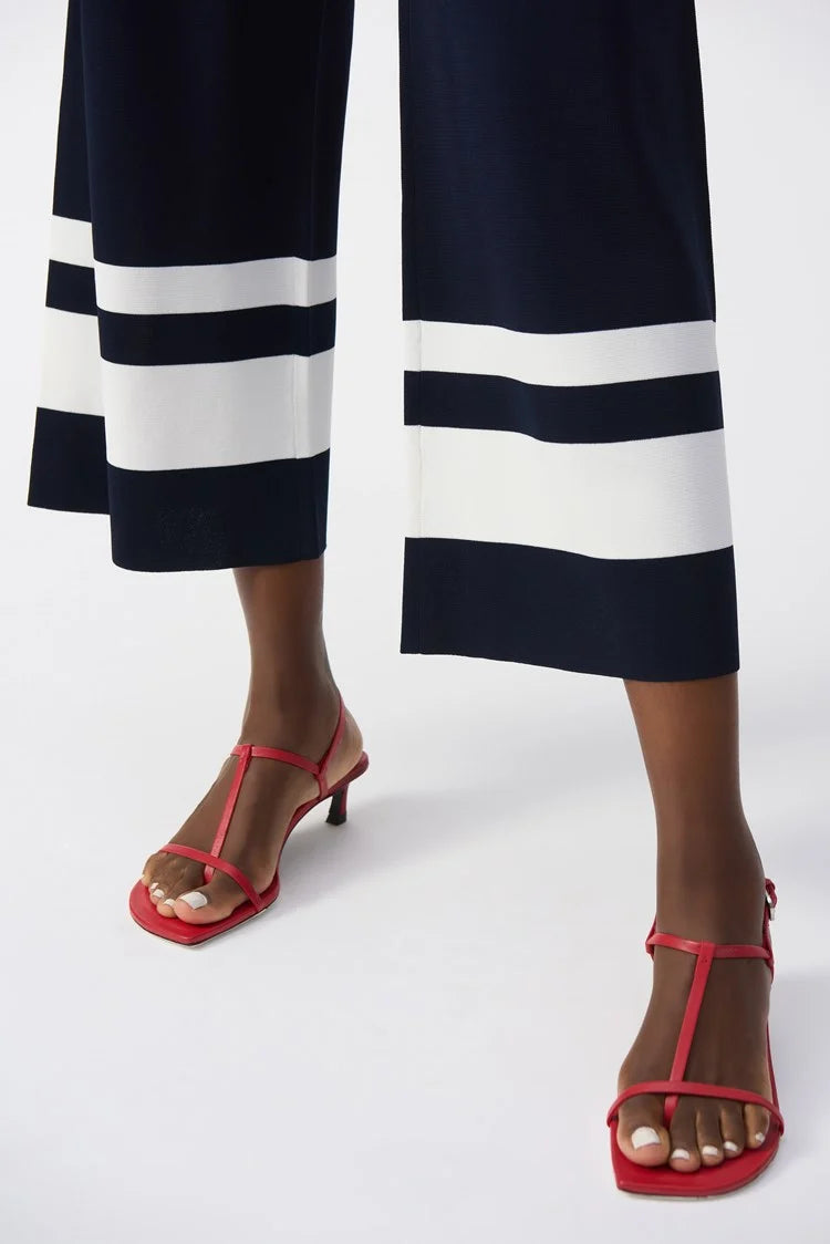 Placement Stripe Sweater Knit Culotte
