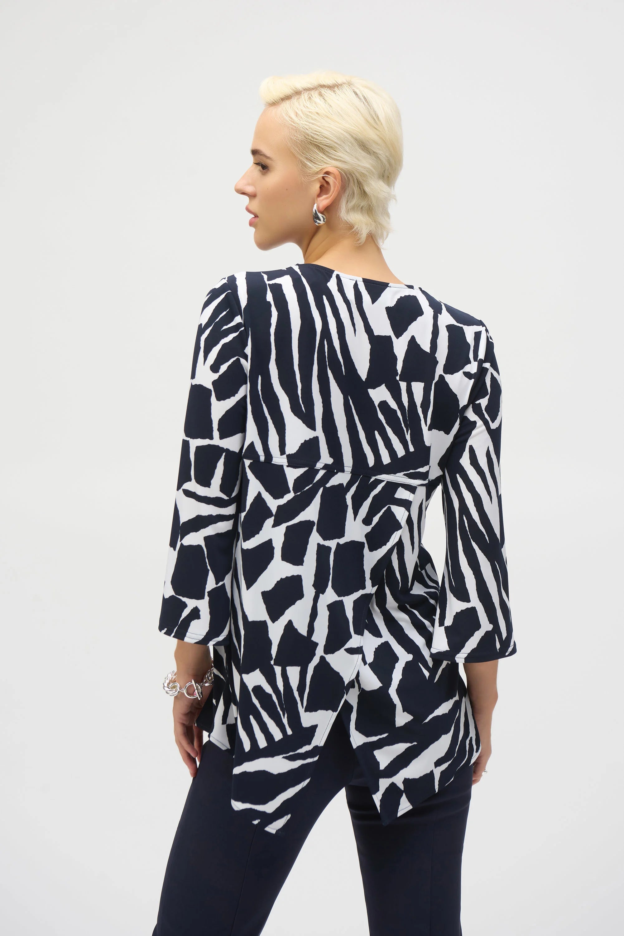 Silky Knit Tropical Fit and Flare Tunic