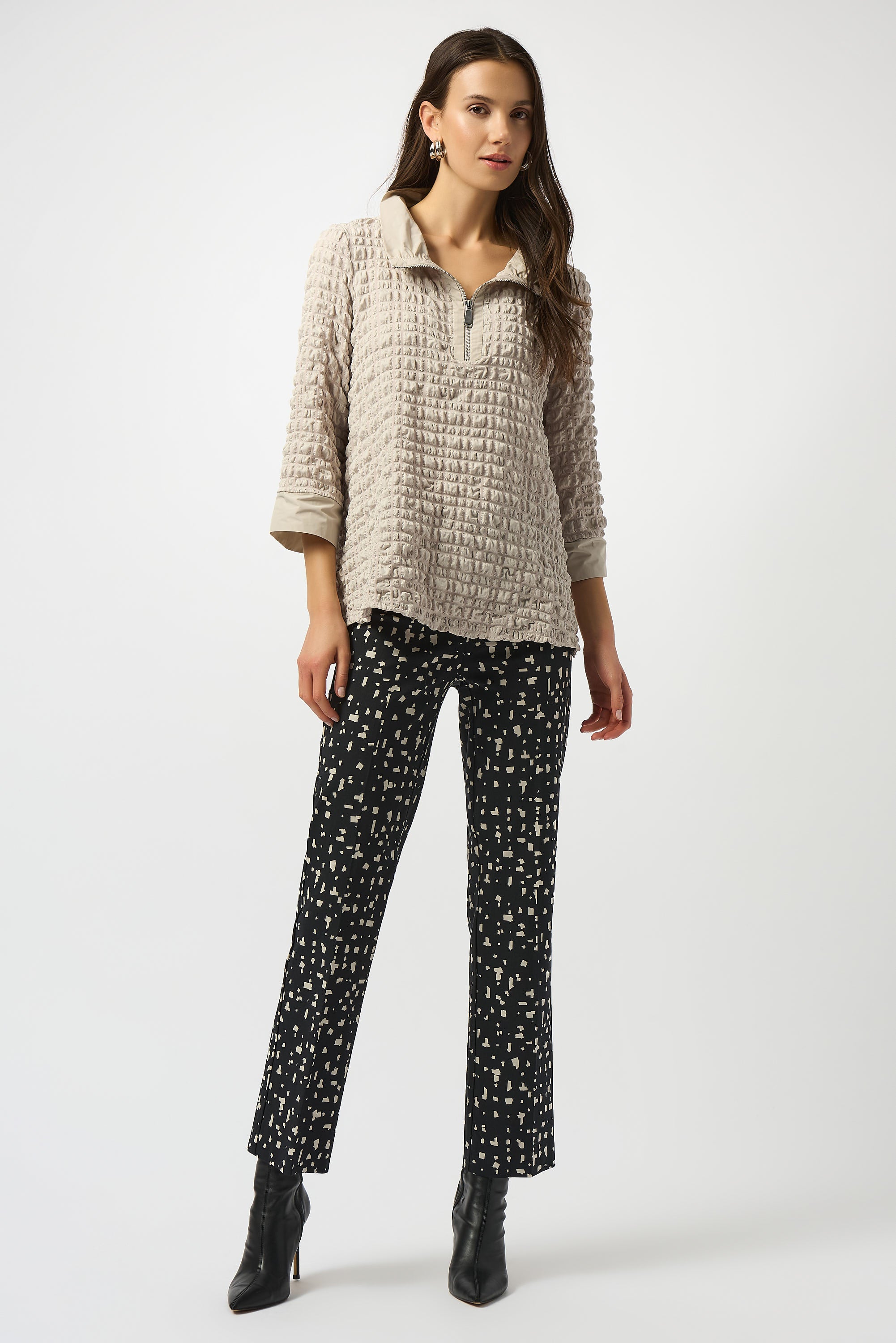 Bubble Jacquard A-Line Top