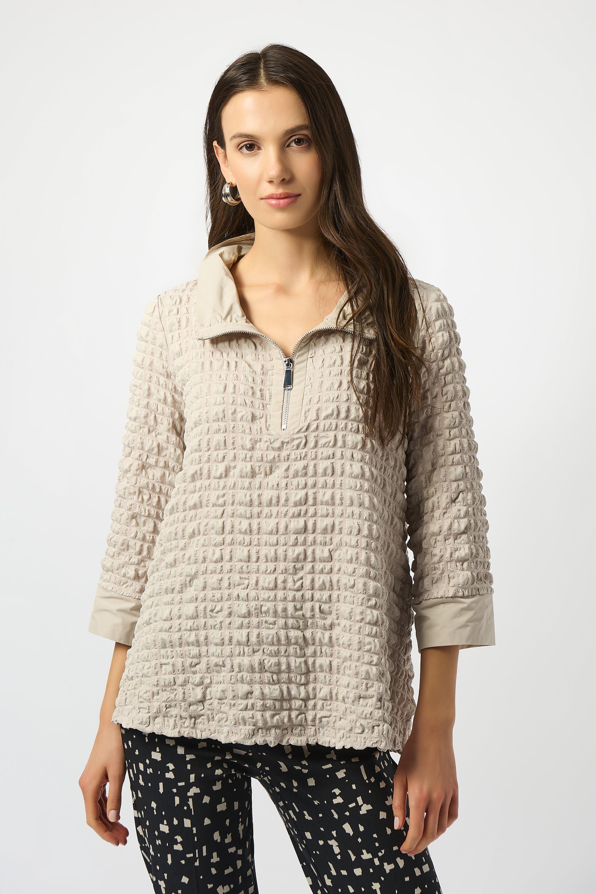 Bubble Jacquard A-Line Top