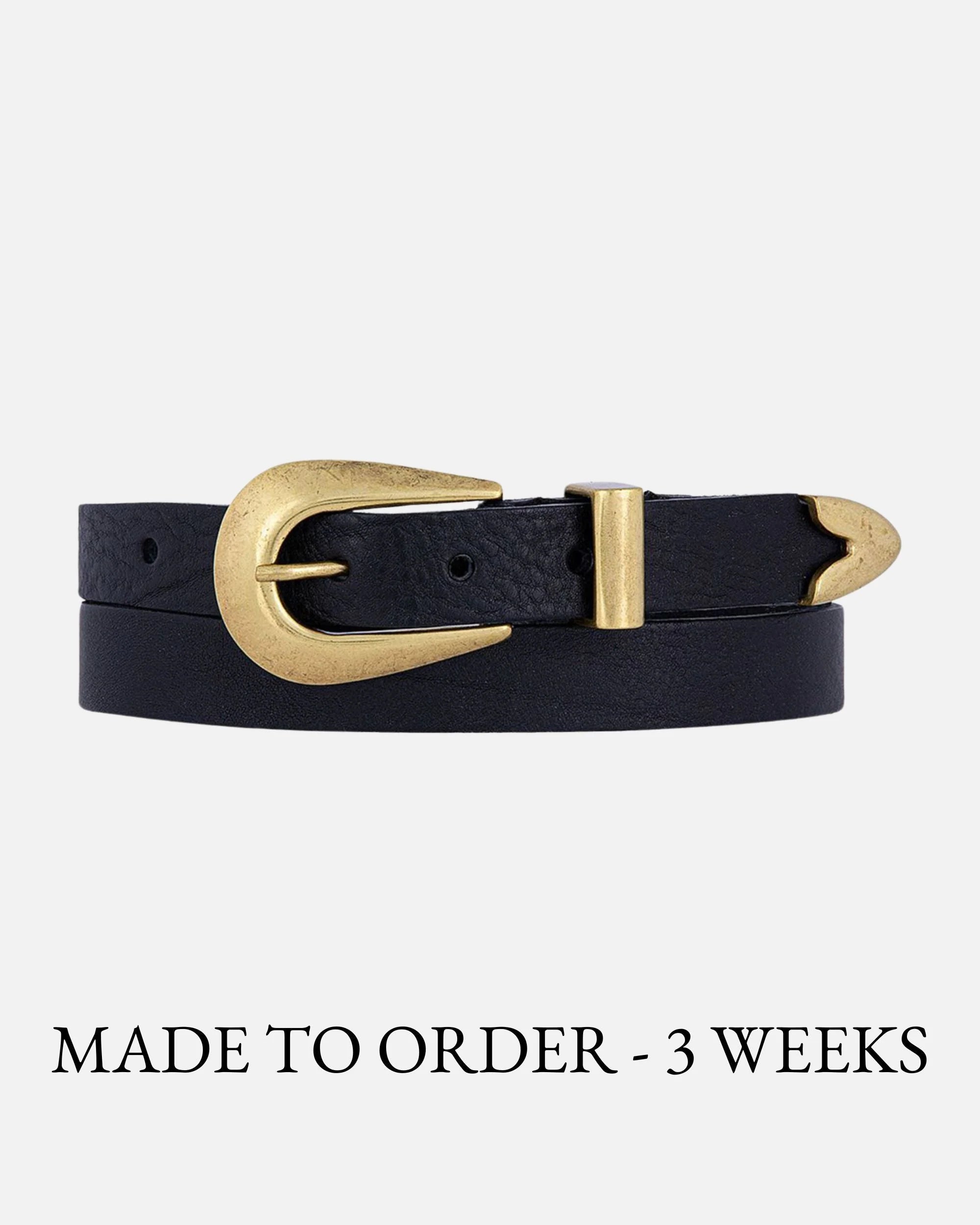 Adrie Skinny Leather Belt