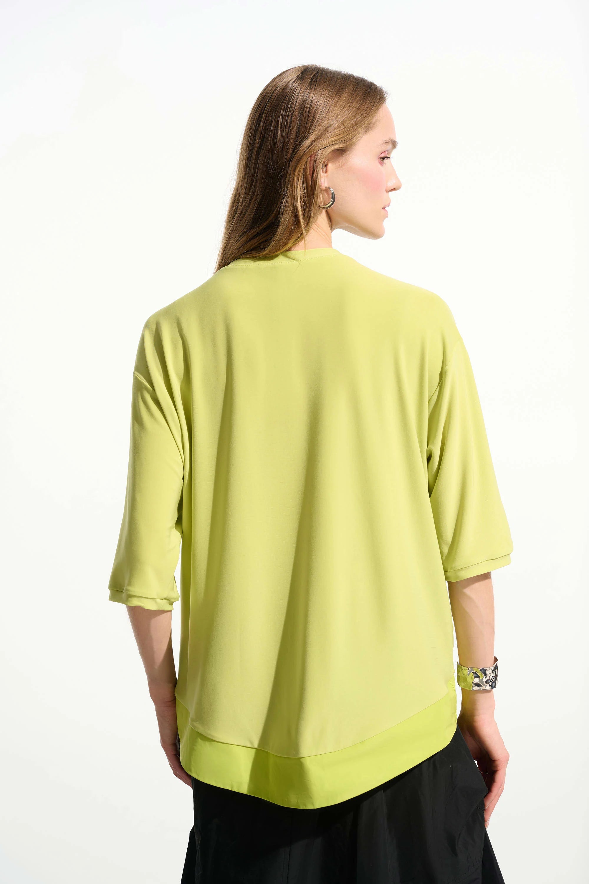 Silky Knit And Memory Boxy Tunic With Pocket Detail