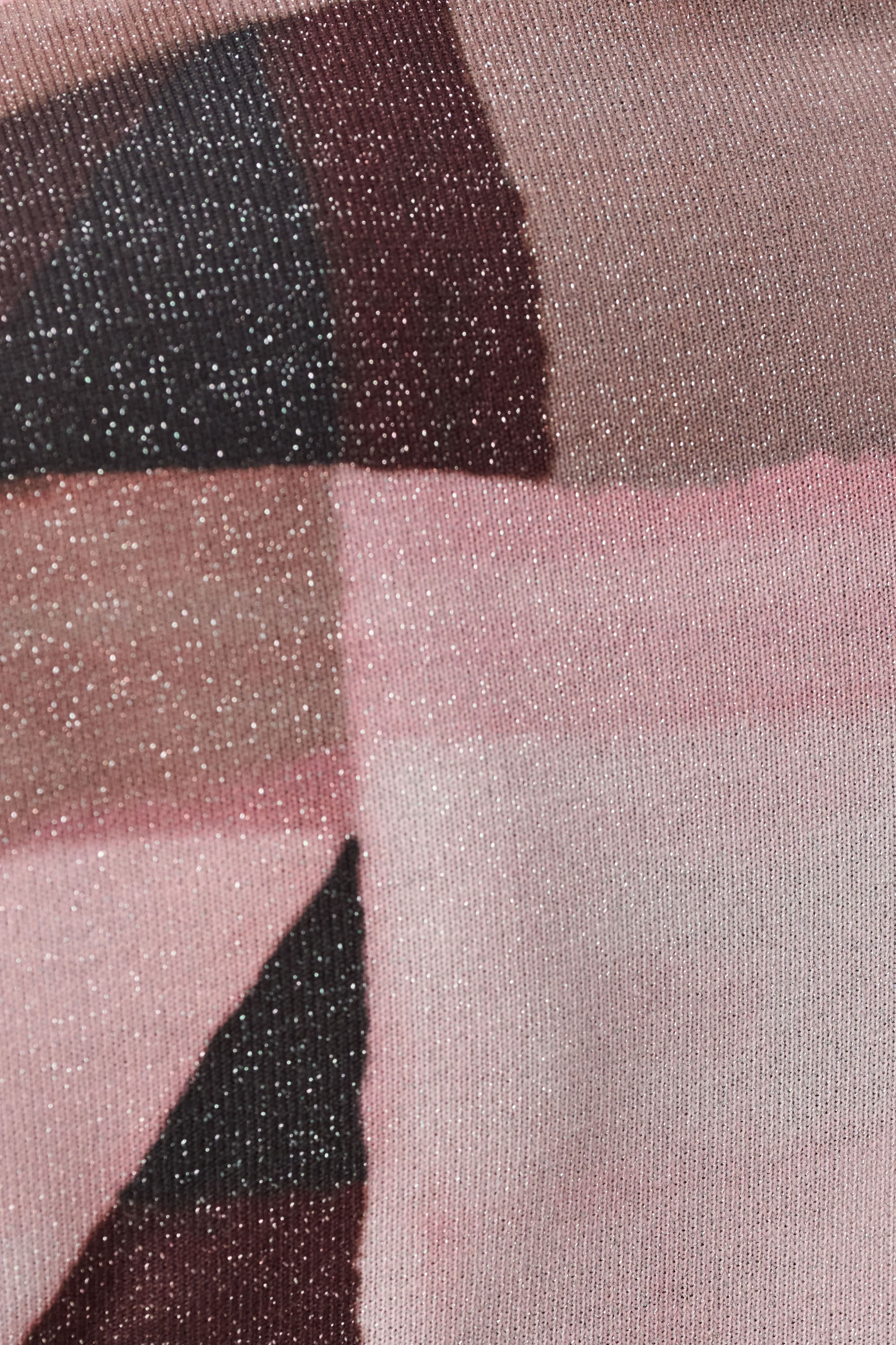 Geometric Print Lurex Sweater