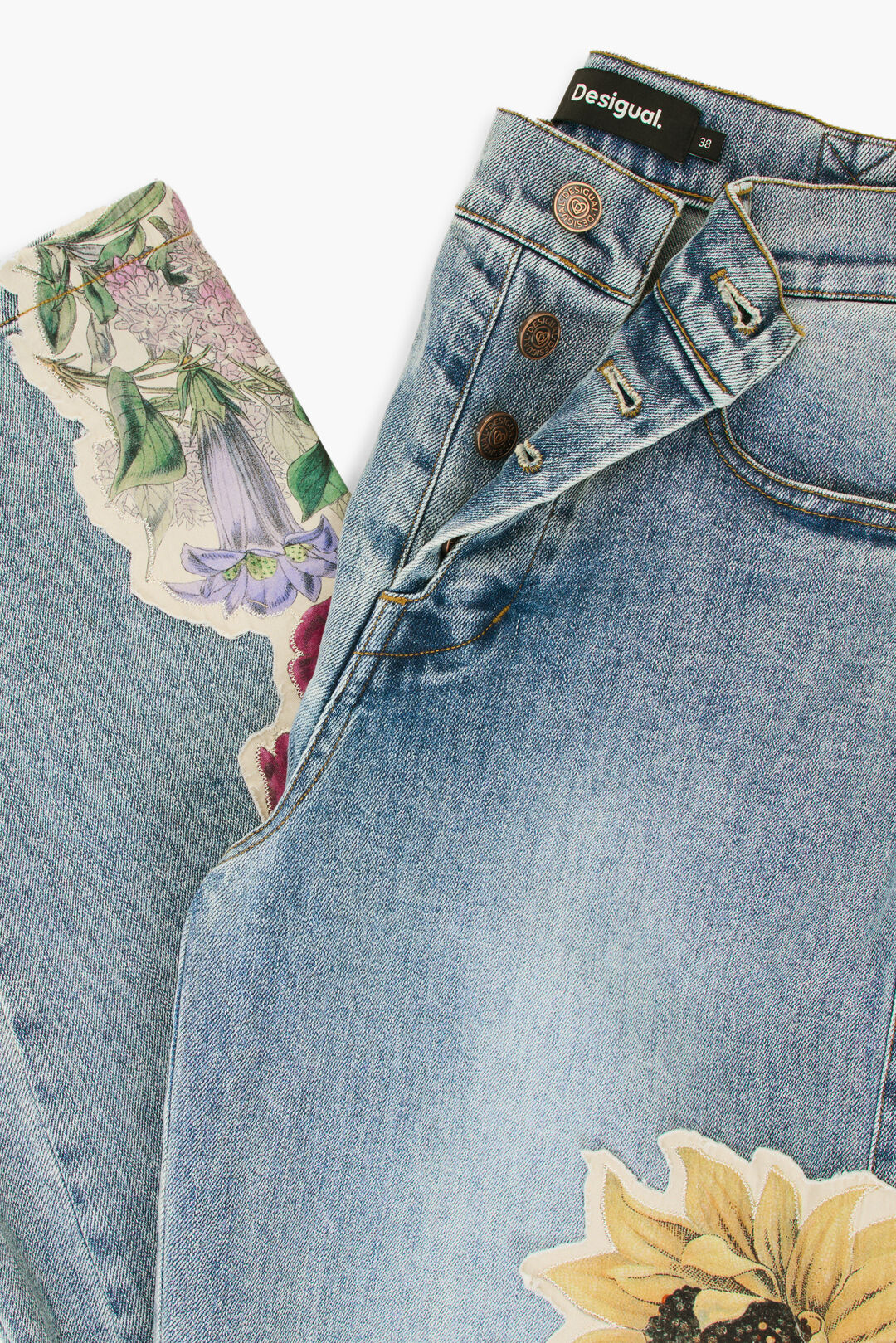 Floral Printed Jeans