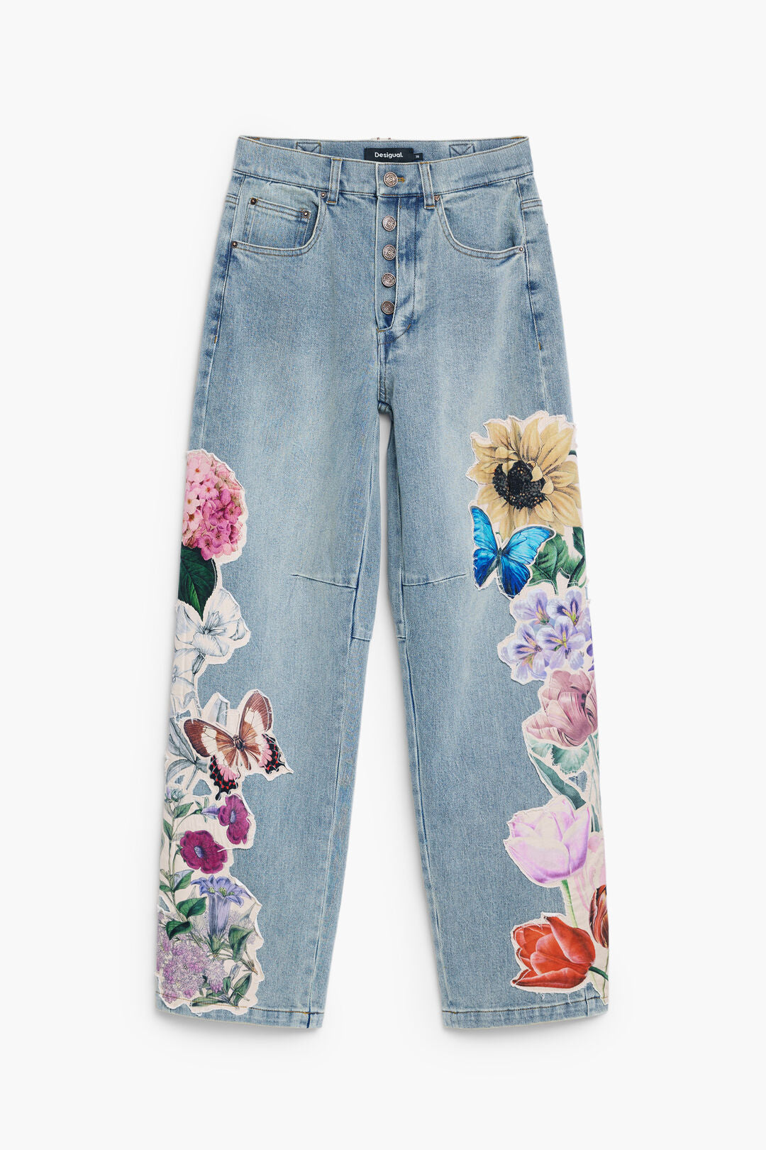 Floral Printed Jeans