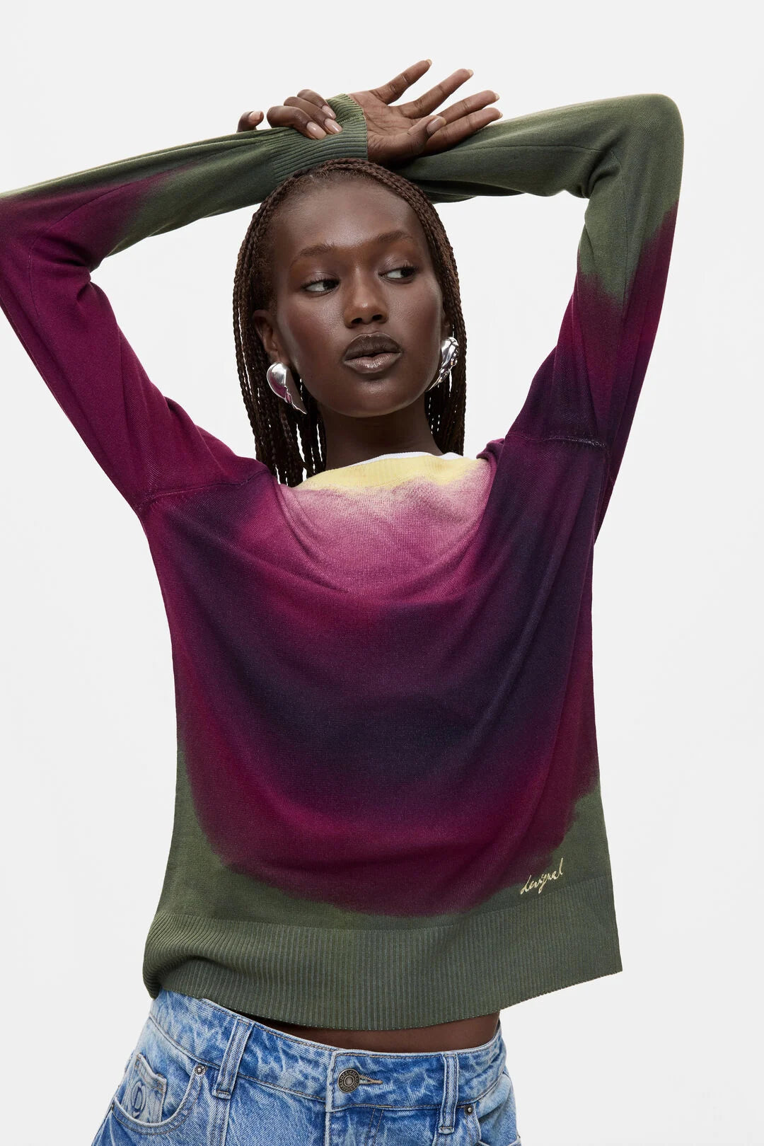 Fine knit sweater Gradient Effect