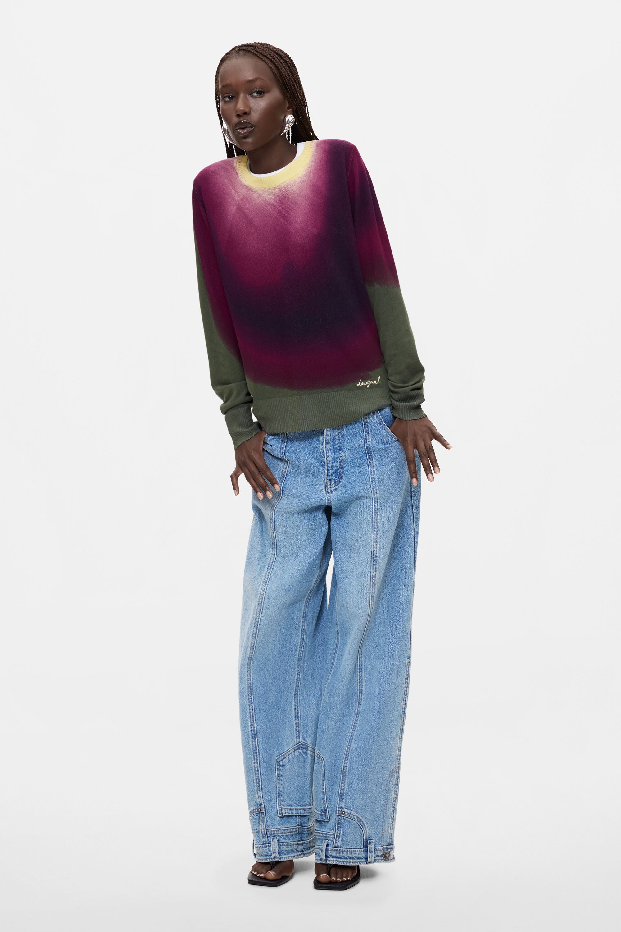Fine knit sweater Gradient Effect