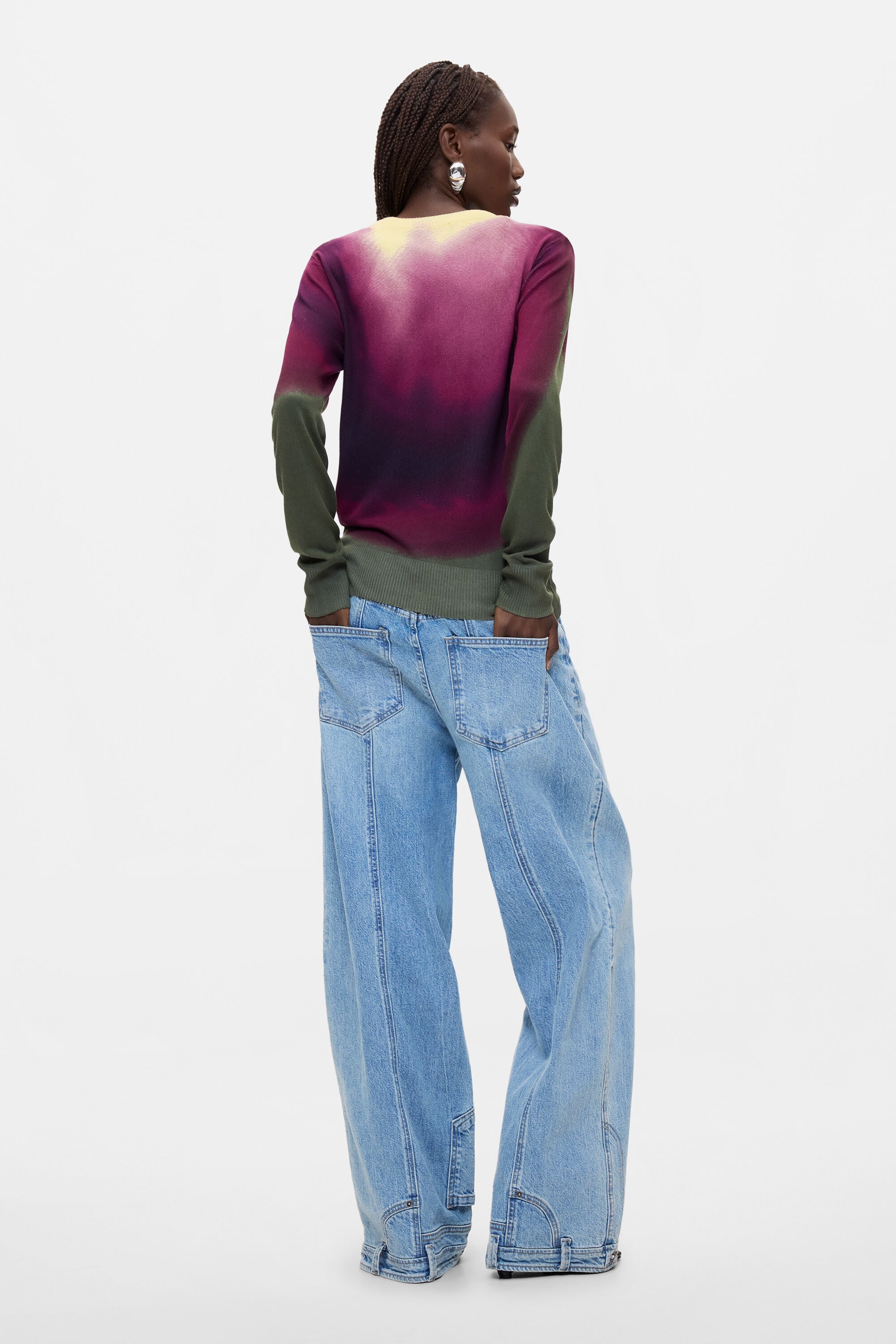 Fine knit sweater Gradient Effect