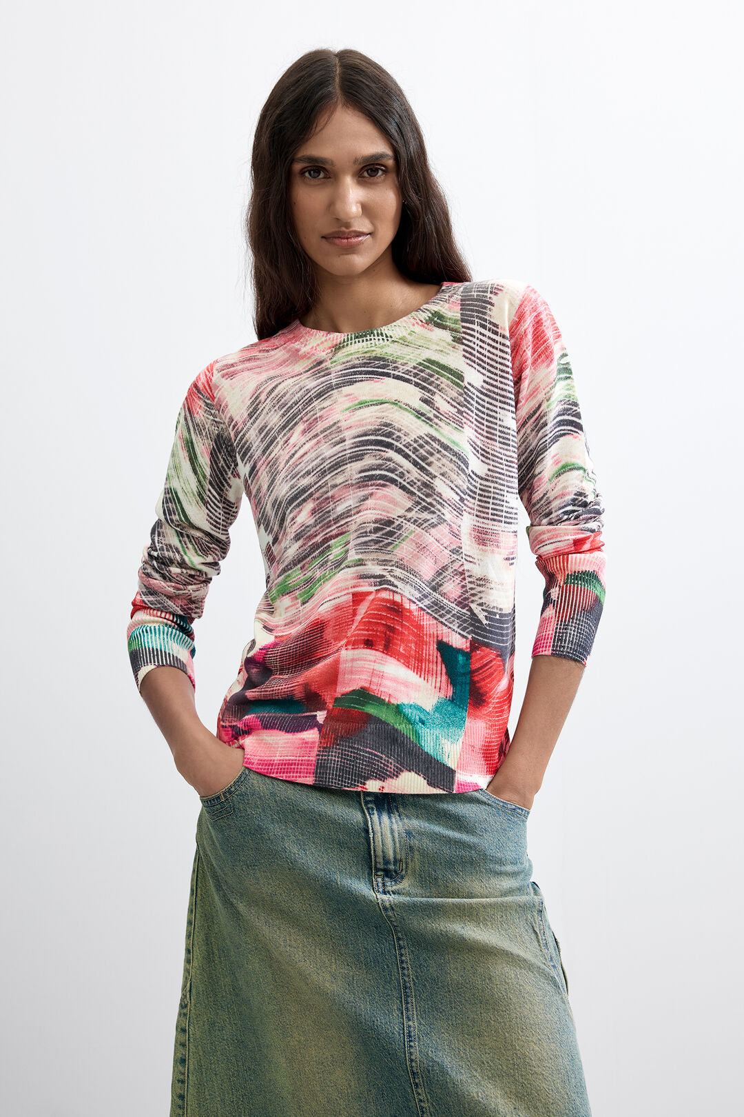 Thin Printed Sweater