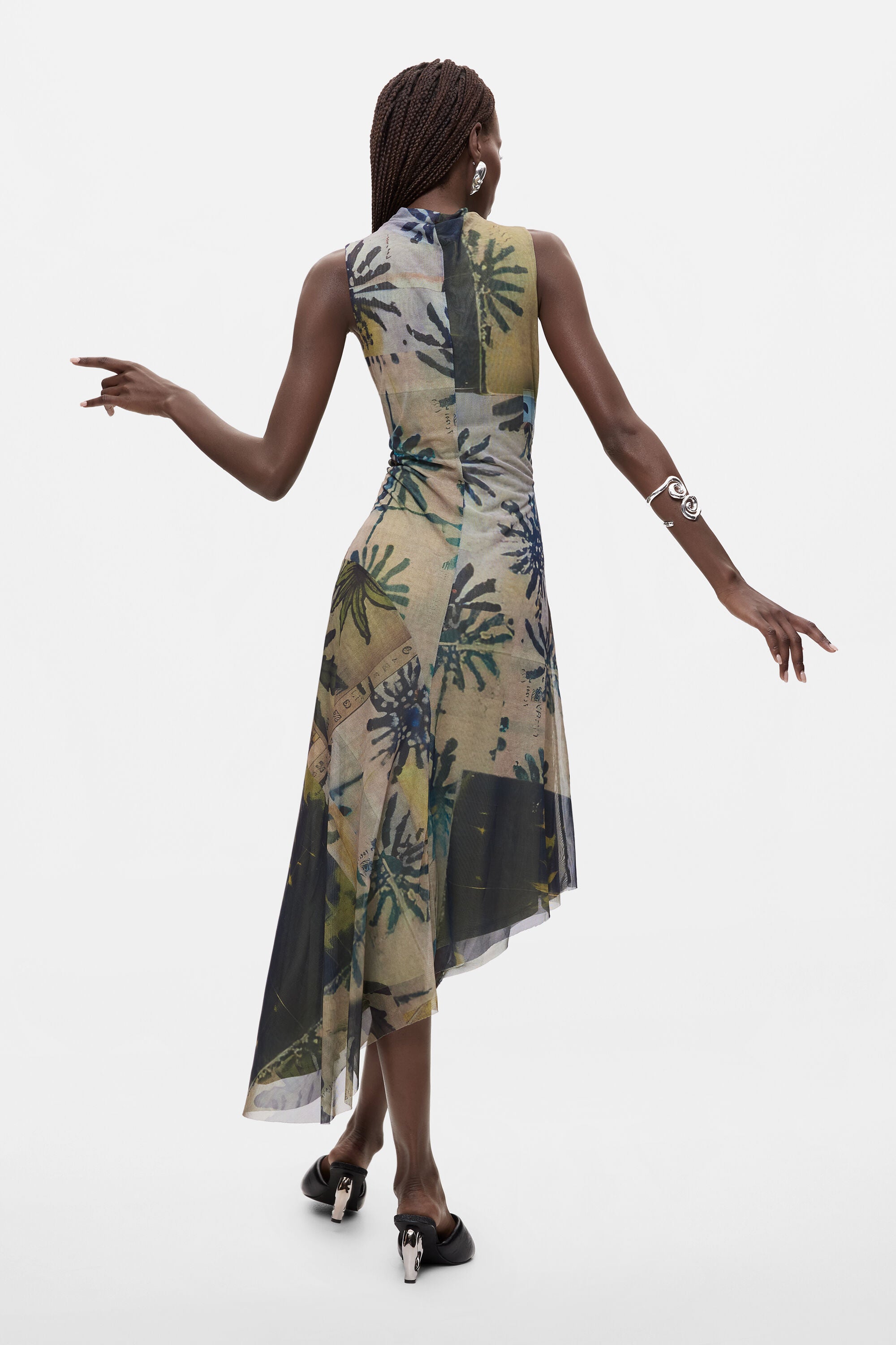 Asymmetric sleeveless dress