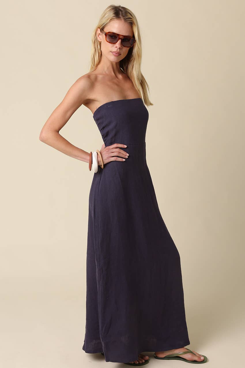 Meleni Linen Maxi Dress