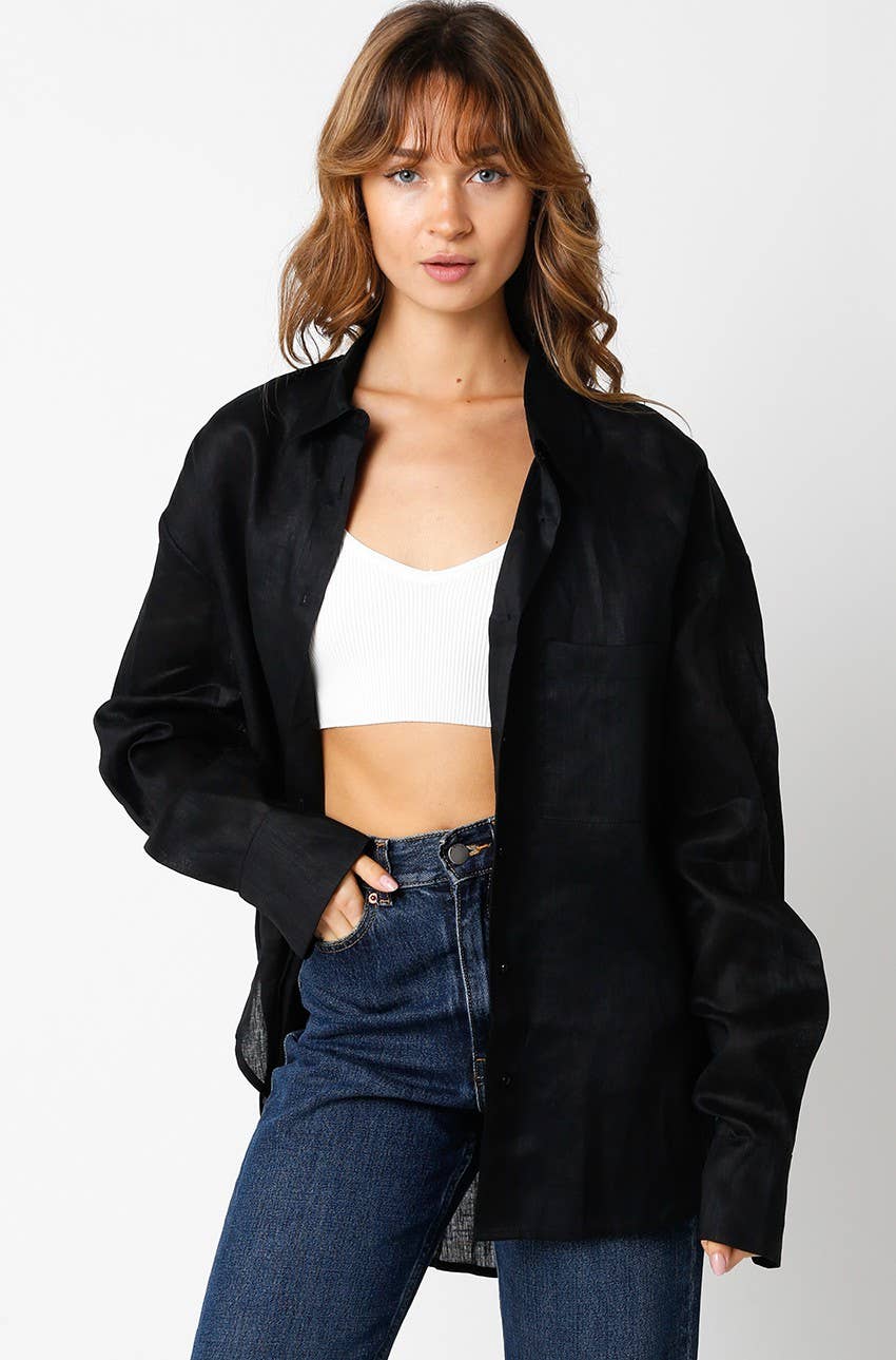 Helen Oversized Linen Shirt