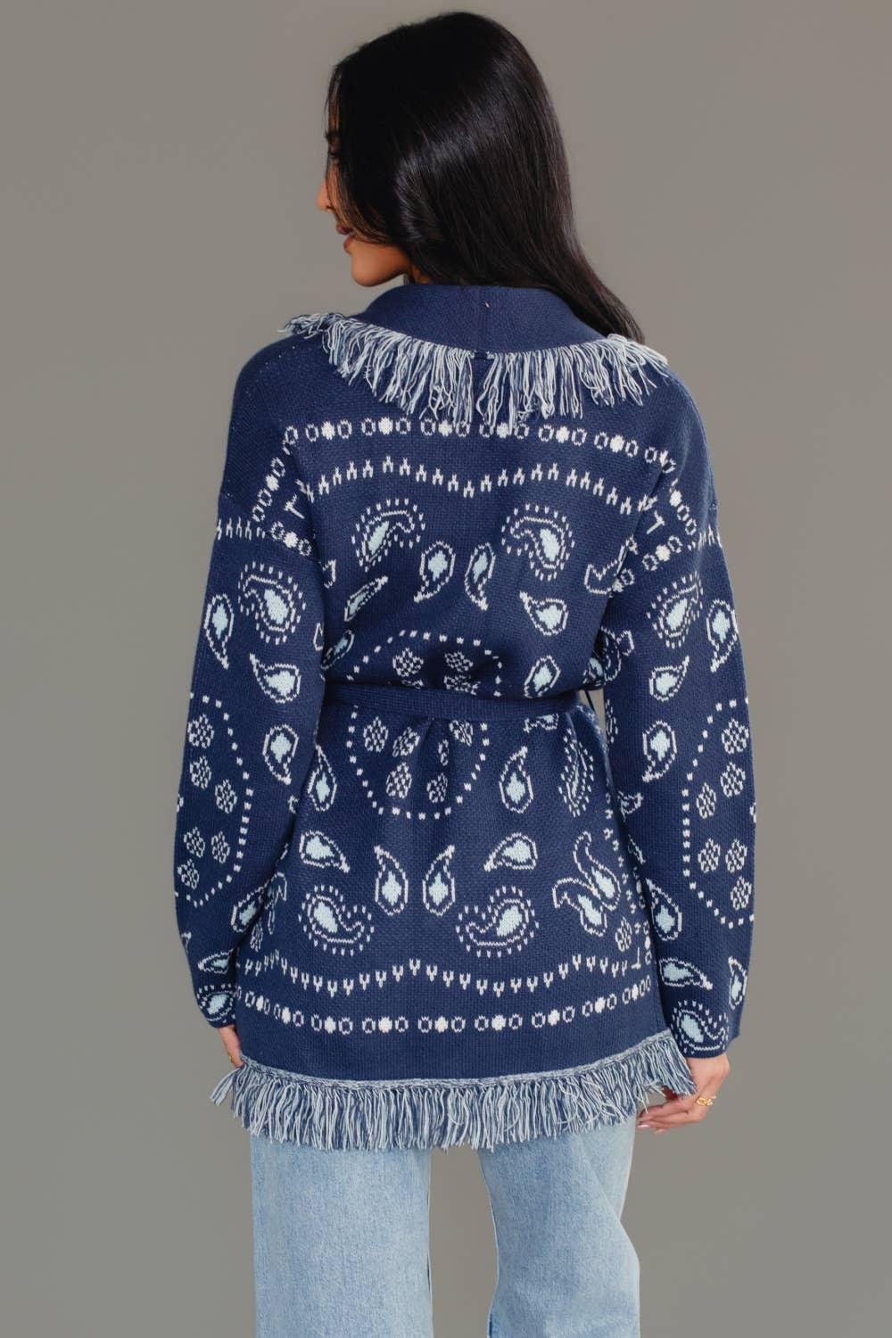 Sofie Bandana Fringe Cardigan