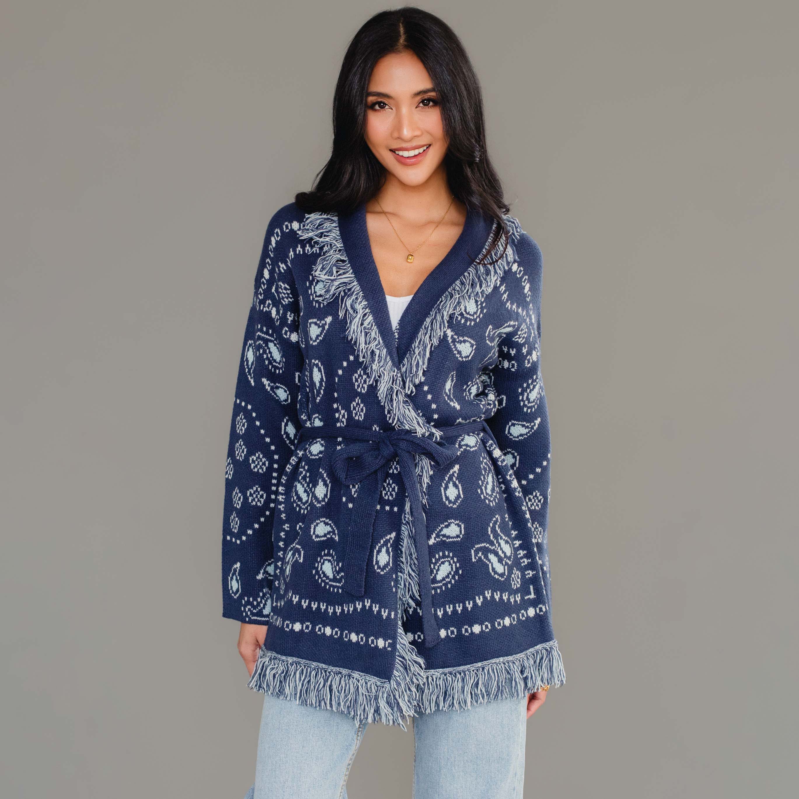 Sofie Bandana Fringe Cardigan