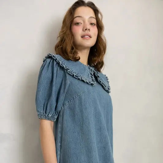 Denim Babydoll Dress