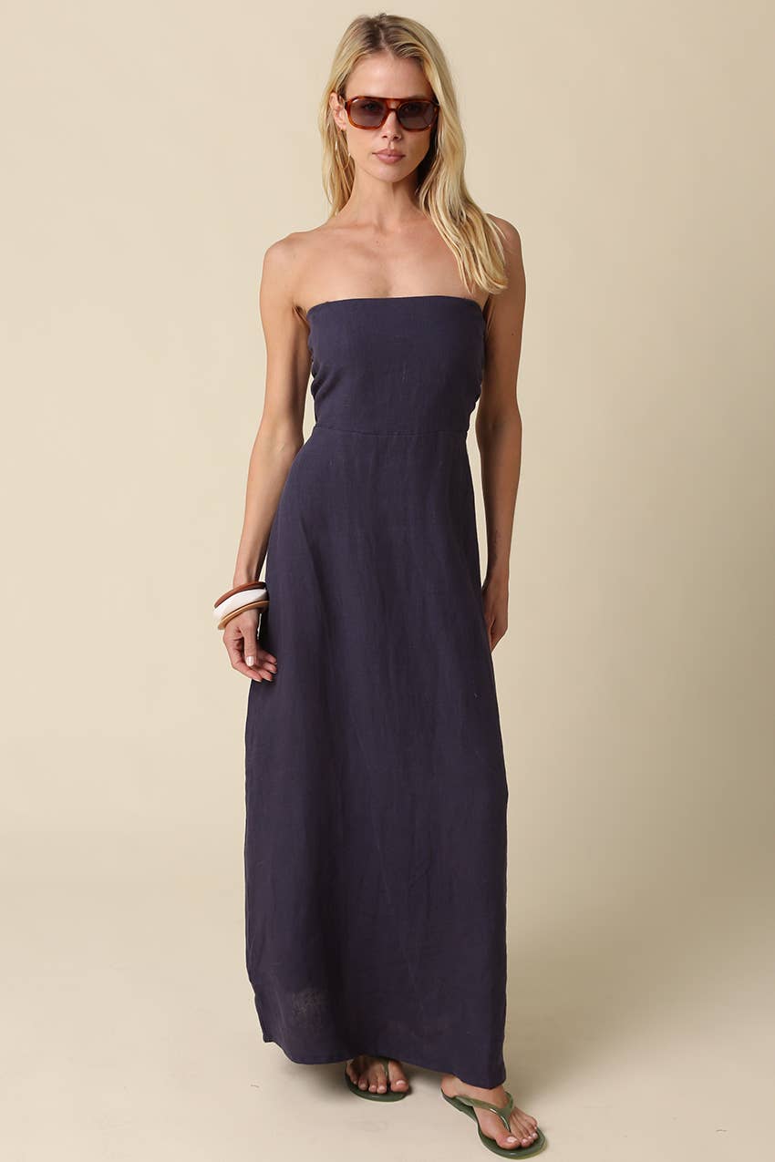 Meleni Linen Maxi Dress