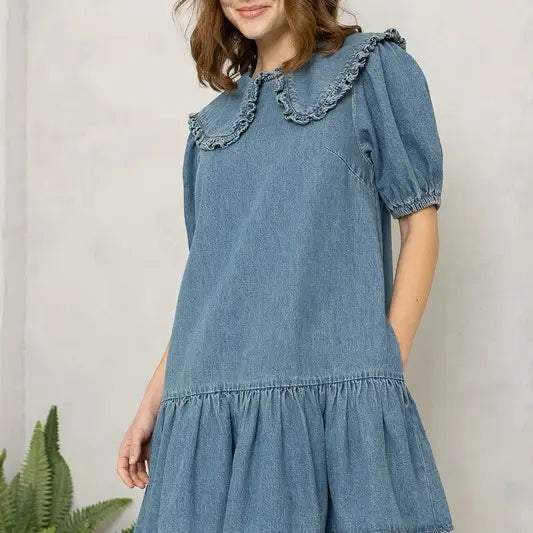 Denim Babydoll Dress