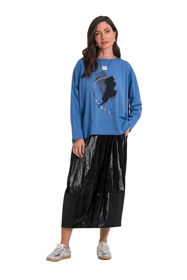 Pima Cotton Ink Blot Luxury Boxy Tee