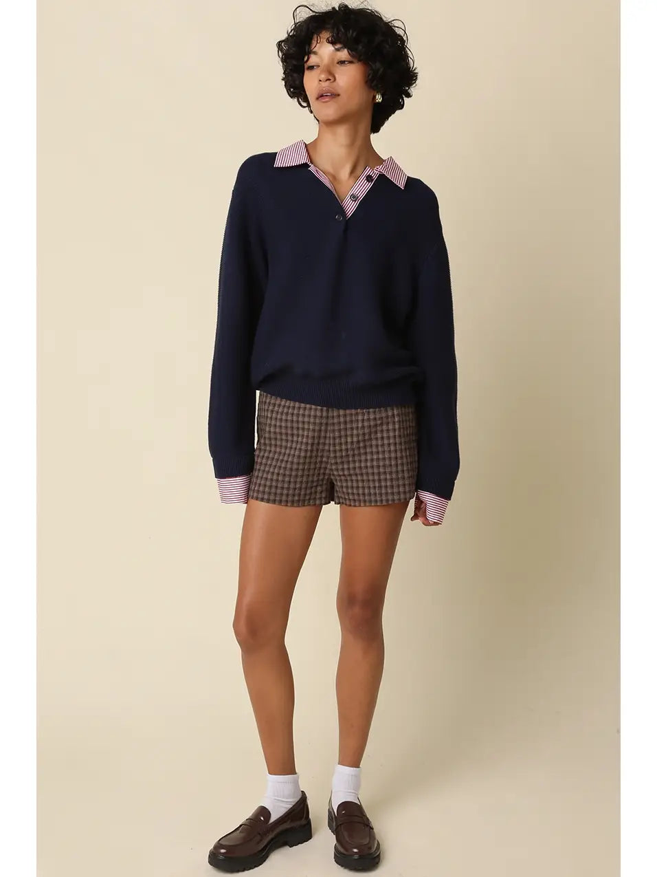 Sally Layered Collar Knit Top
