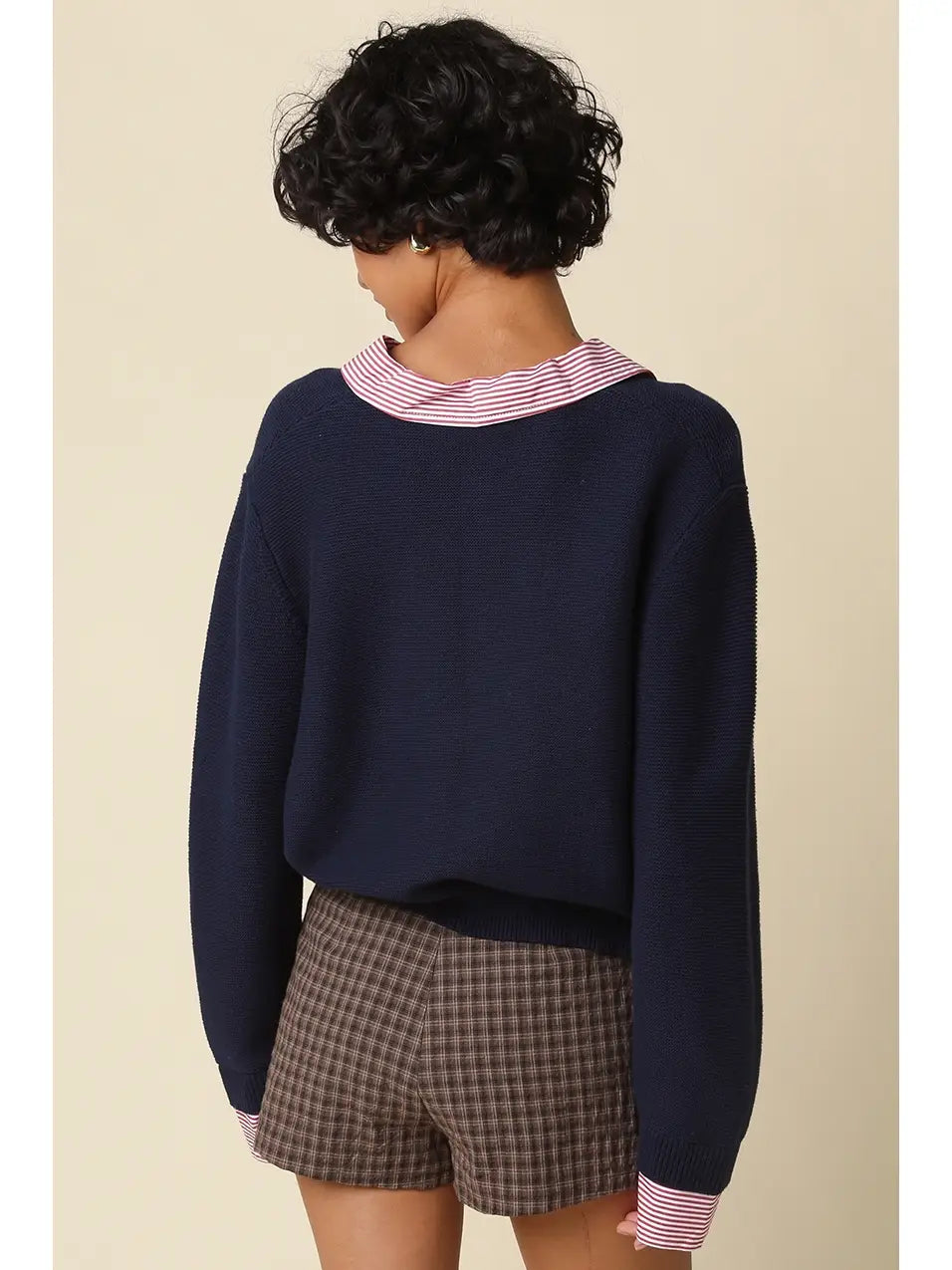 Sally Layered Collar Knit Top