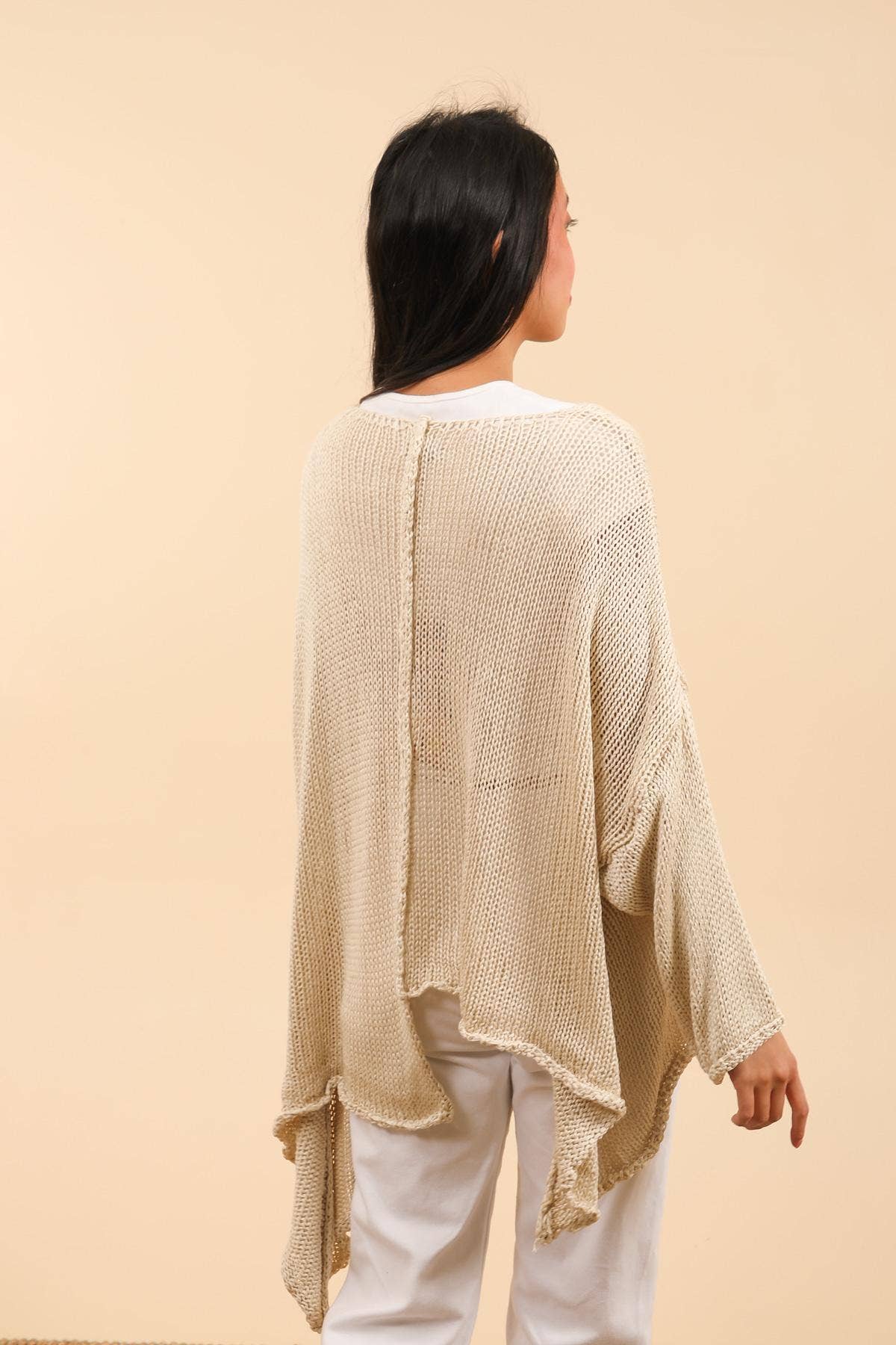 Frame Asymmetrical Cotton Knit Sweater