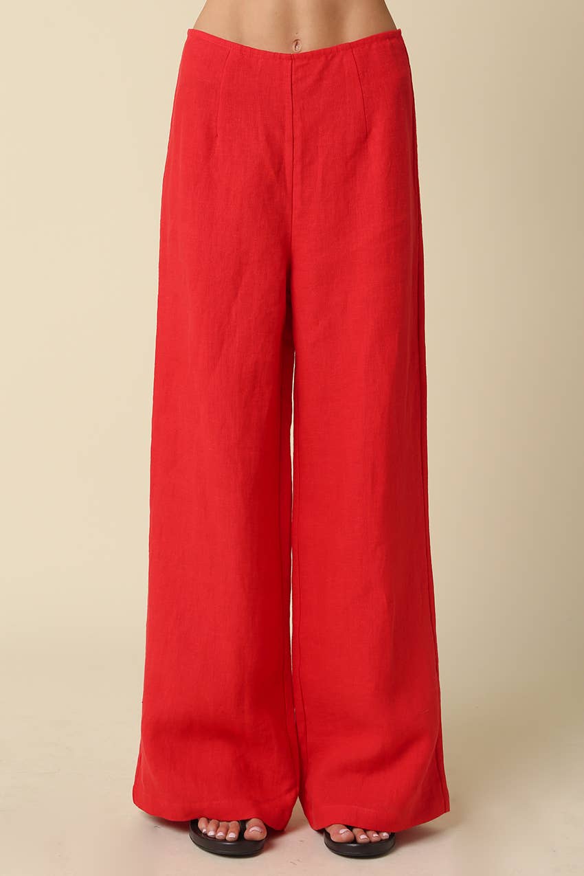 Tonnie Wide-Leg Linen Pants