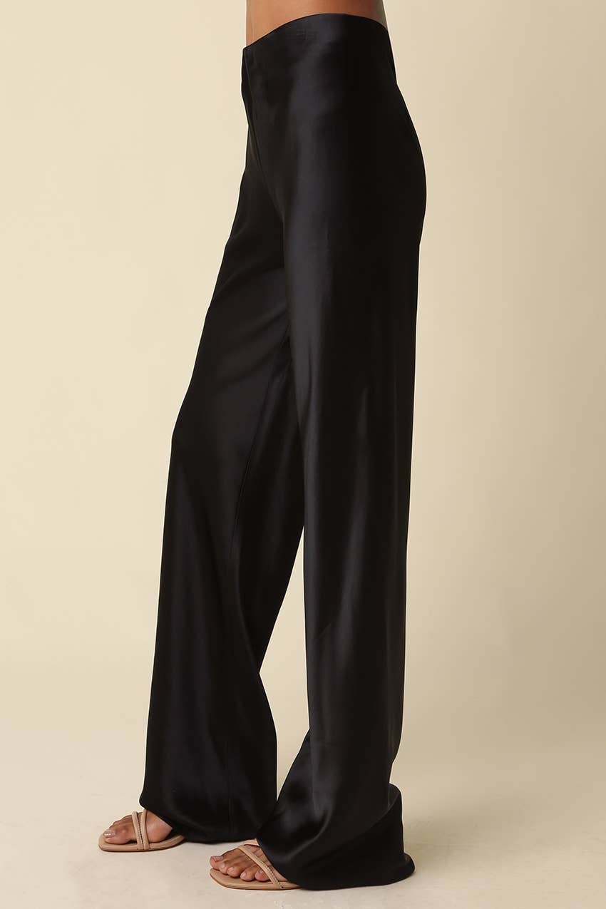 Birian Satin Wide Leg Pants