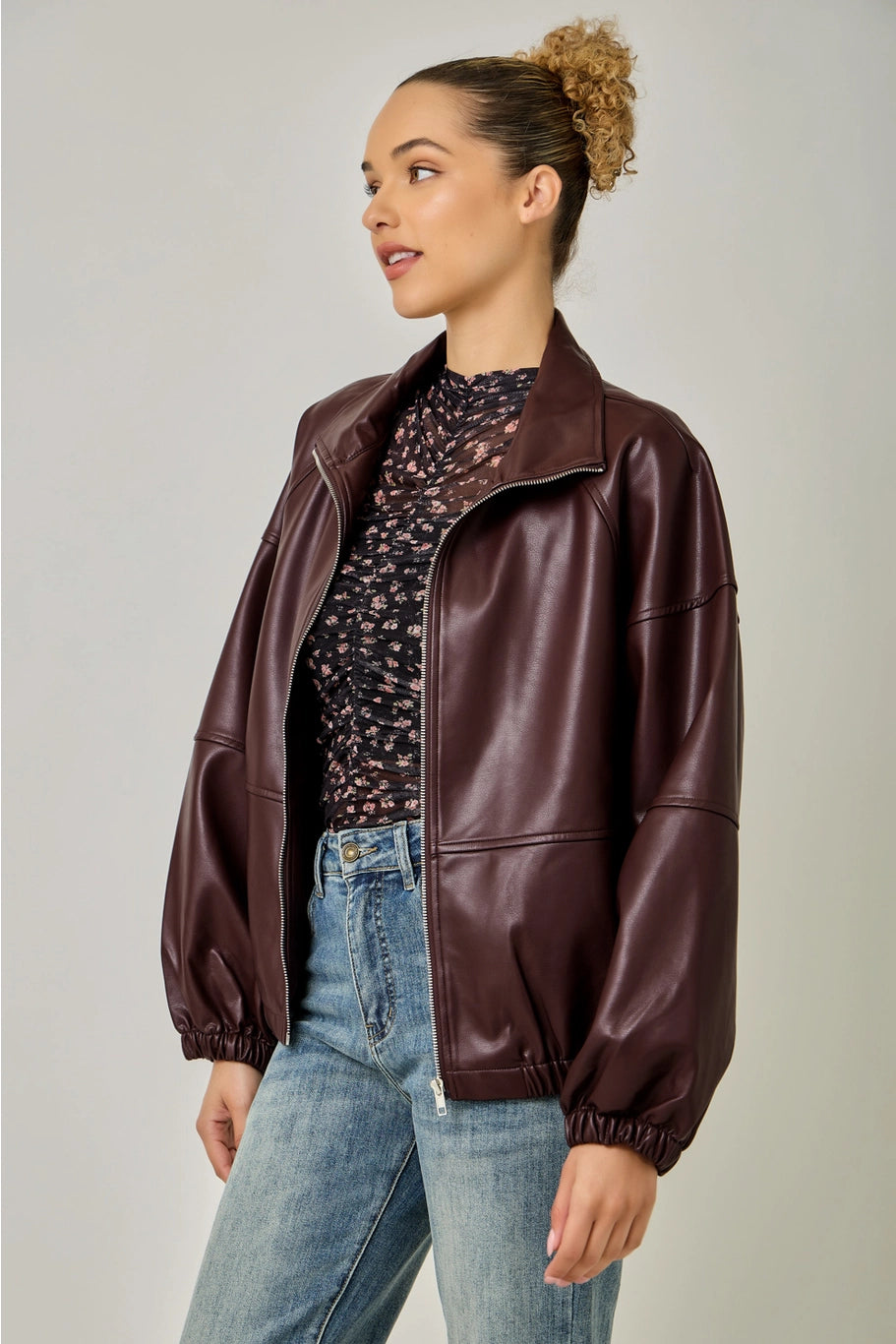 Maya Faux Leather Jacket
