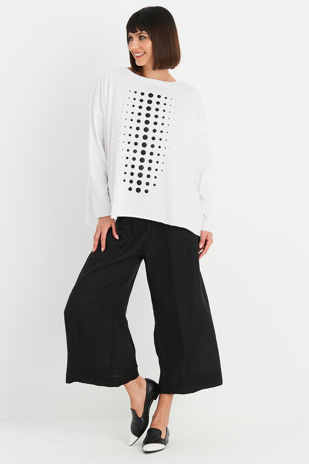Pima Cotton Dot Dot Dot Luxury Boxy T
