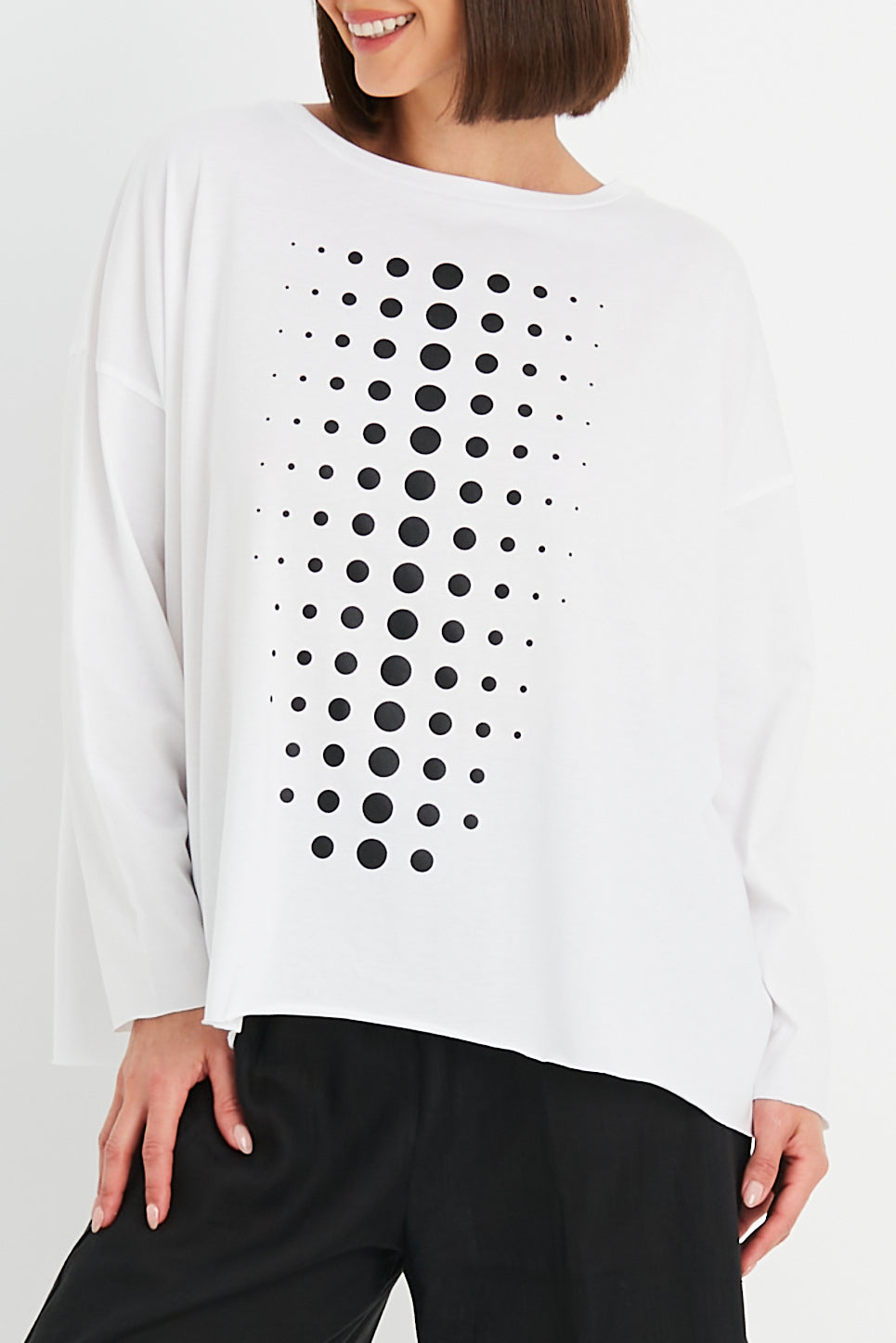 Pima Cotton Dot Dot Dot Luxury Boxy T