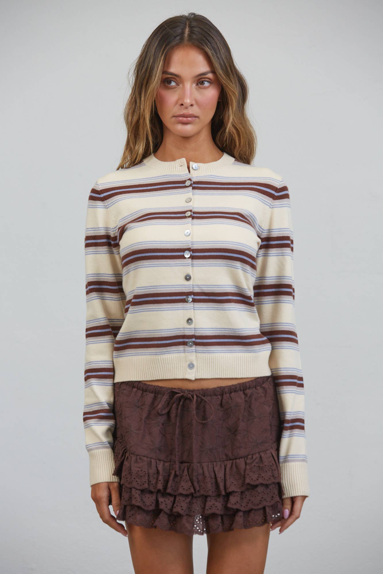 Talia Soft Striped Cardigan