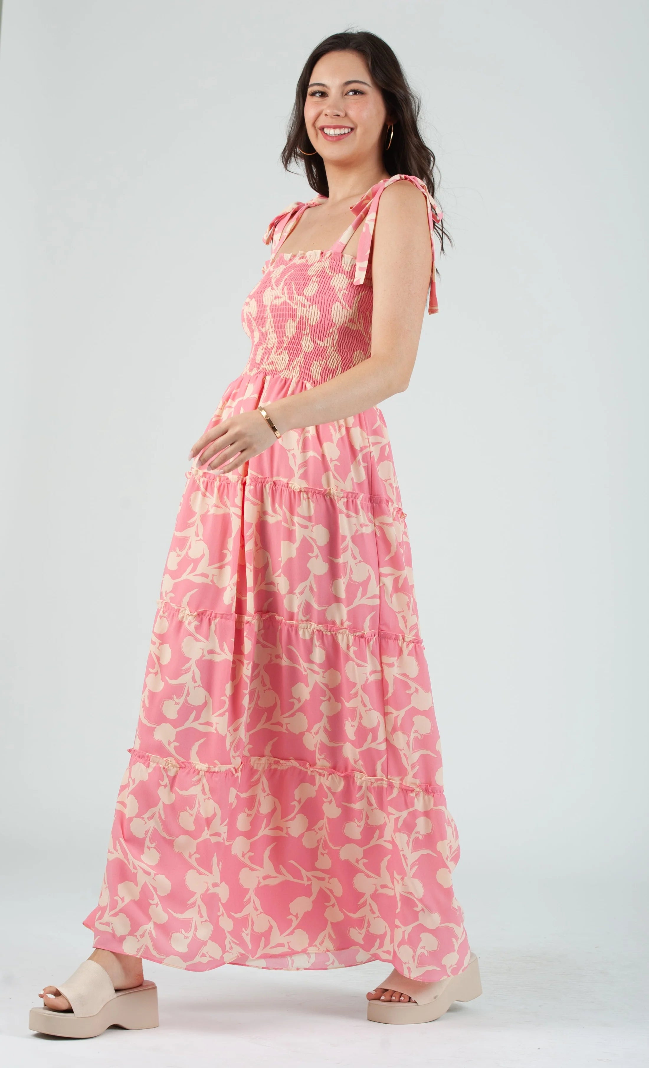 Smocked Tiered Maxi Dress