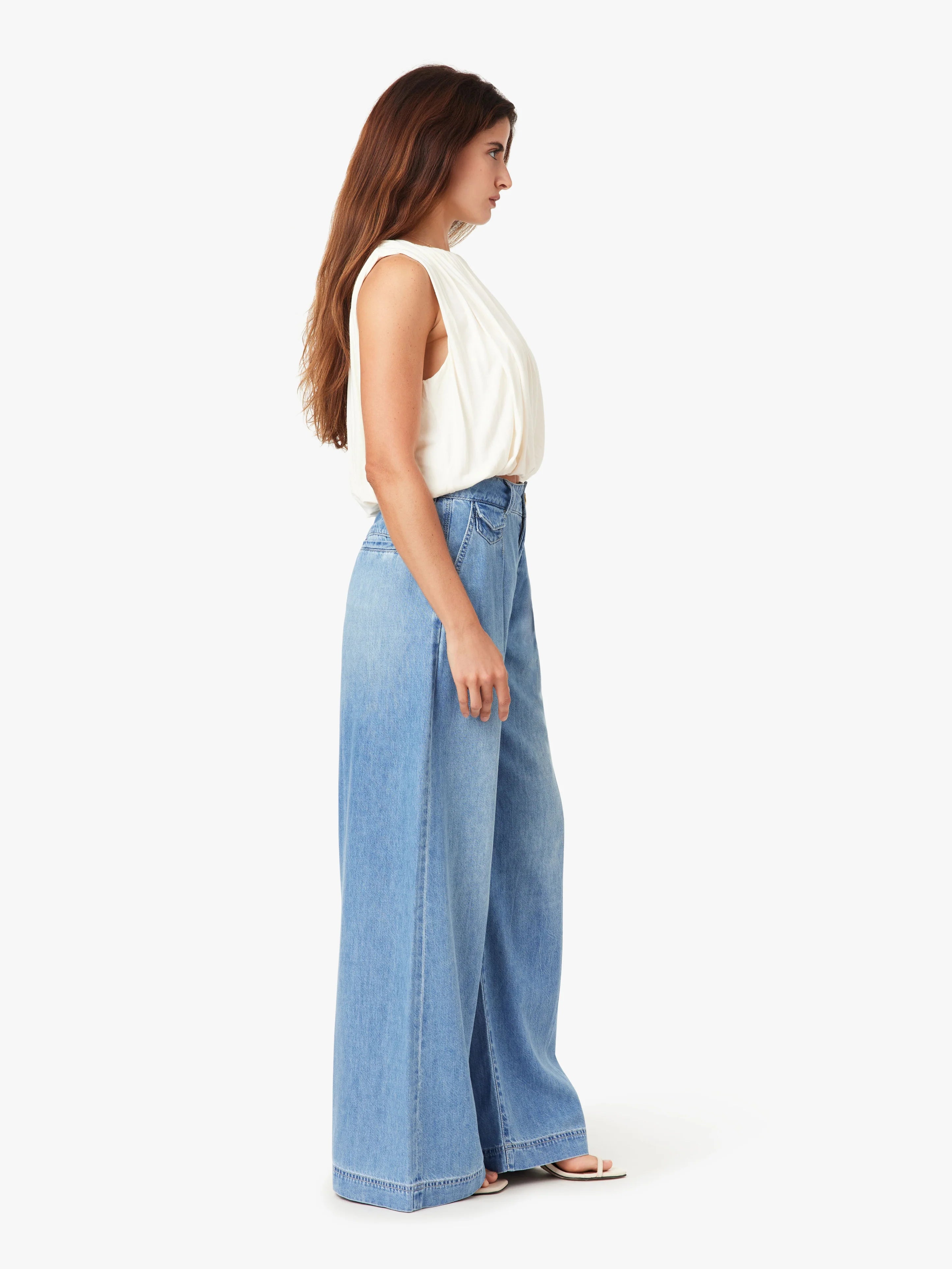 Pleated Denim Trouser Jeans