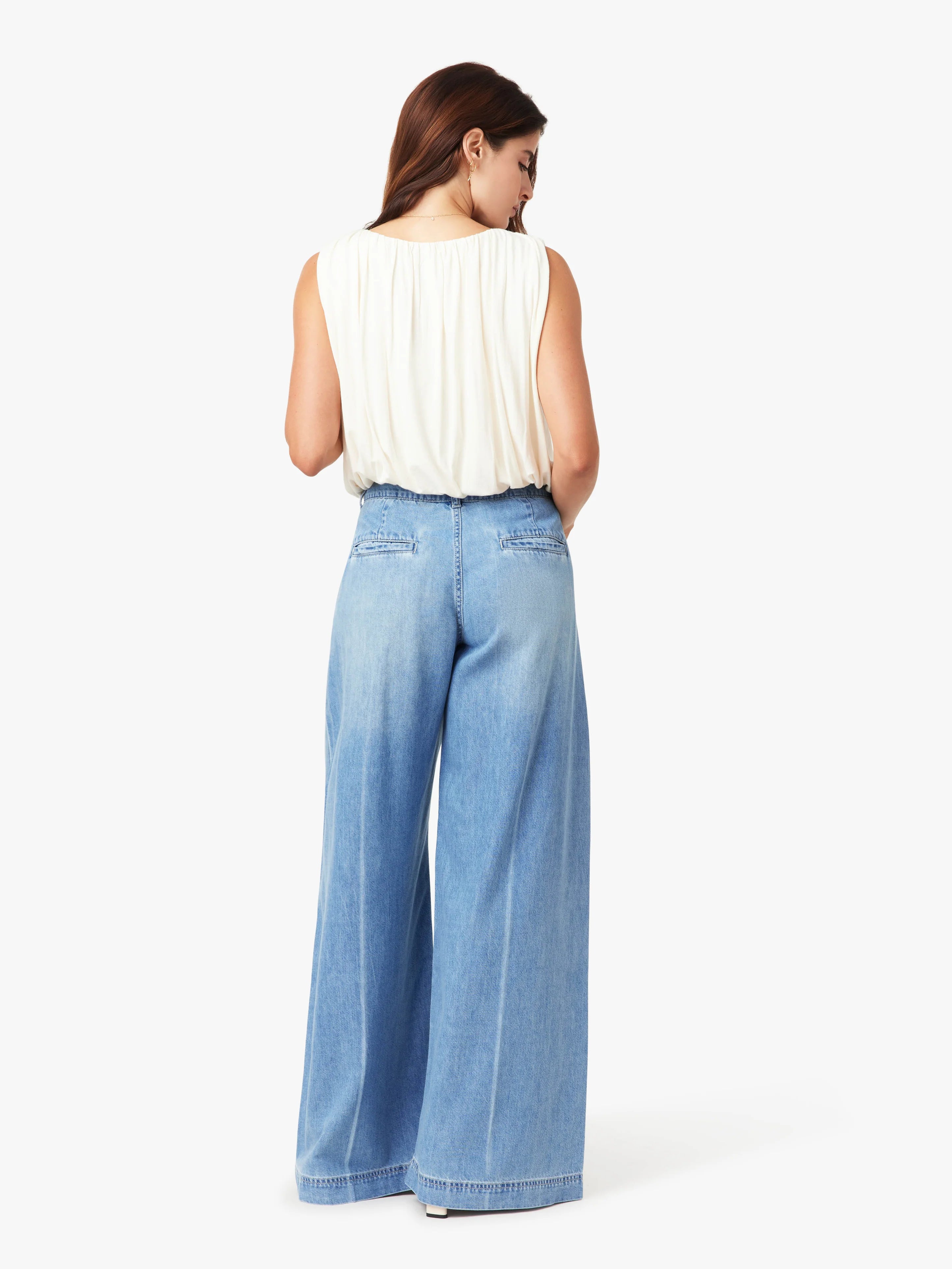 Pleated Denim Trouser Jeans