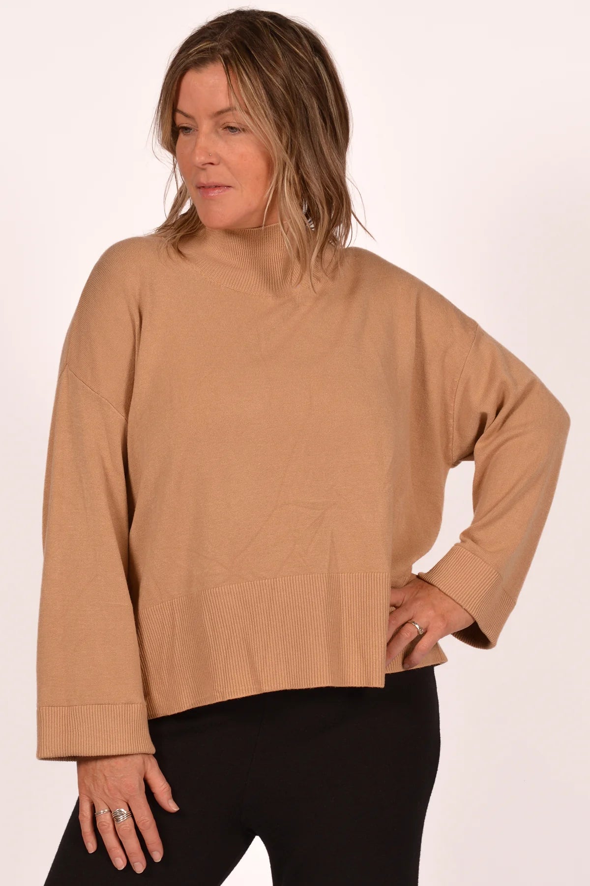 Cali Mock Neck Sweater