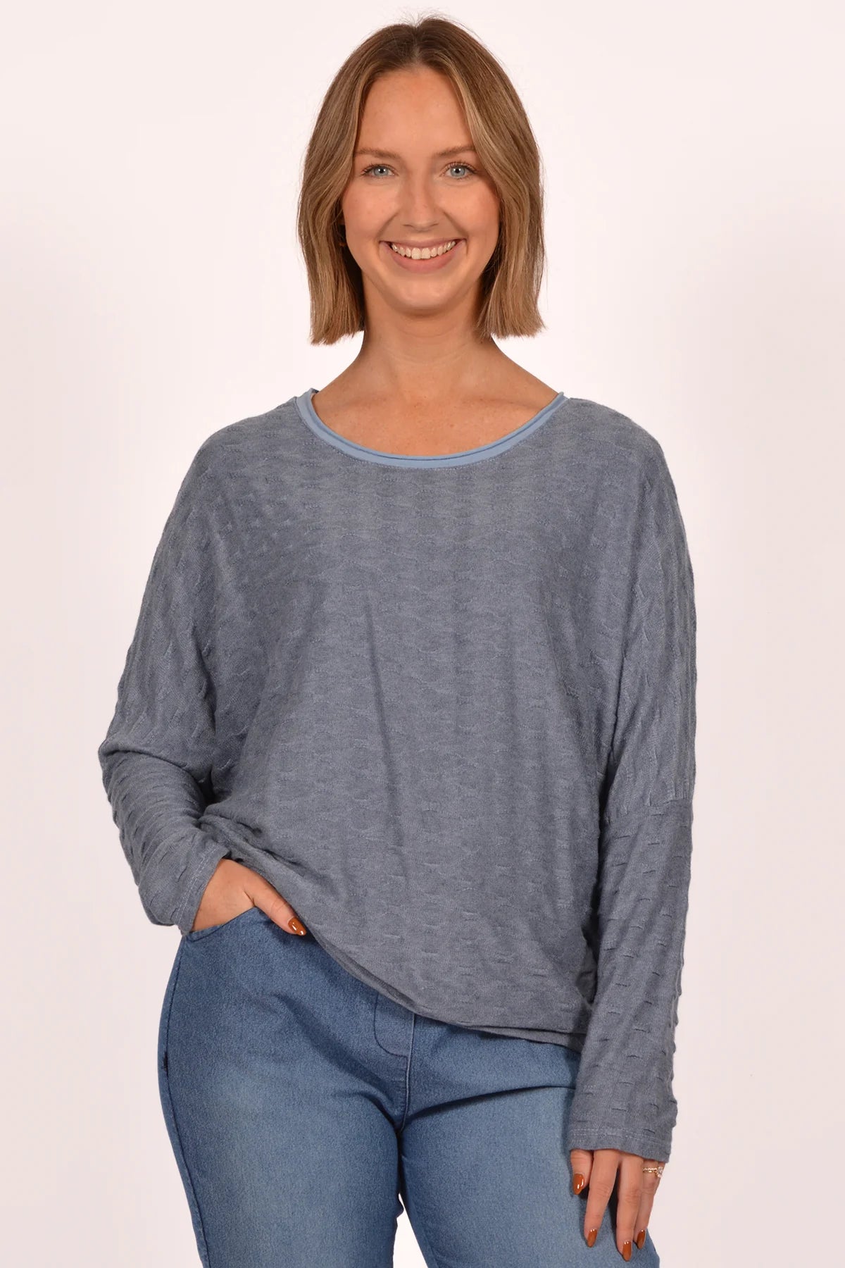 Biji Patterned Knit Top