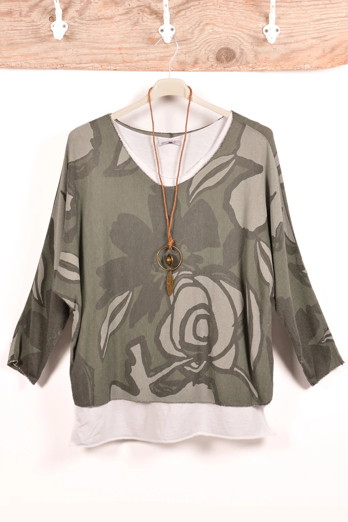 Gre Floral Print 2pc Top