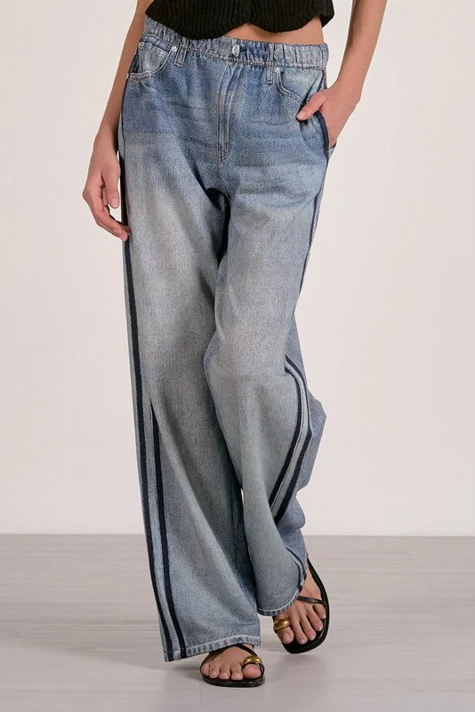 July Denim Track Sweatpants