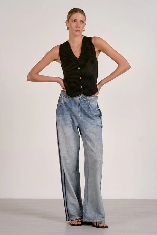 July Denim Track Sweatpants