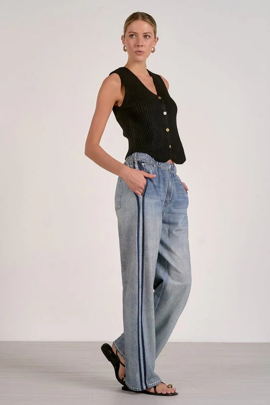 July Denim Track Sweatpants