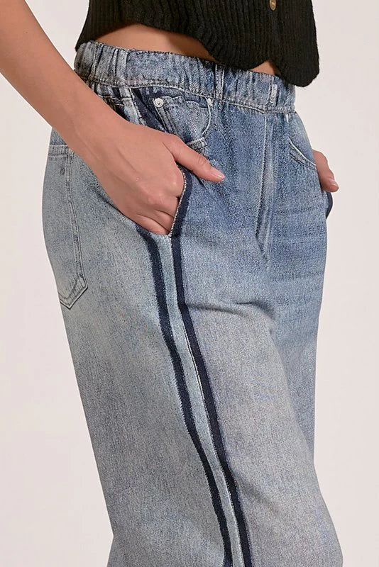 July Denim Track Sweatpants