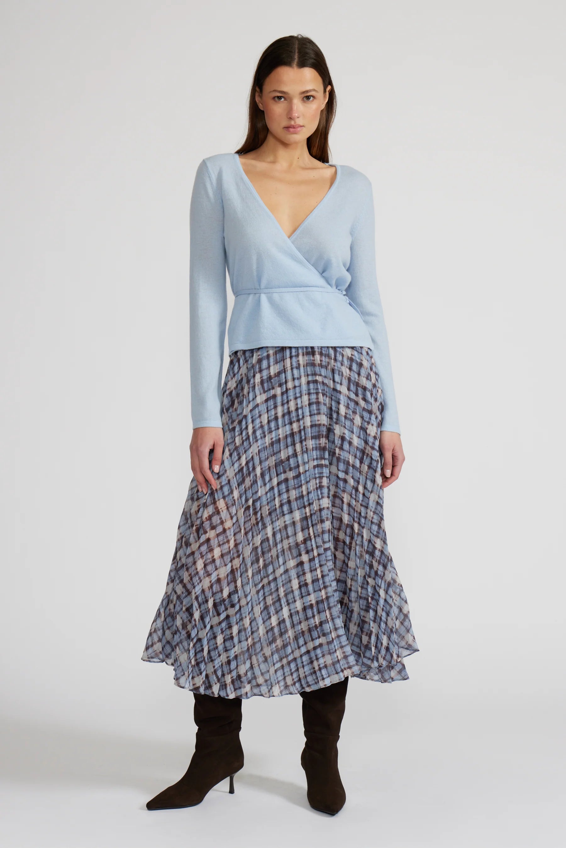 Talia Pleated Midi Skirt