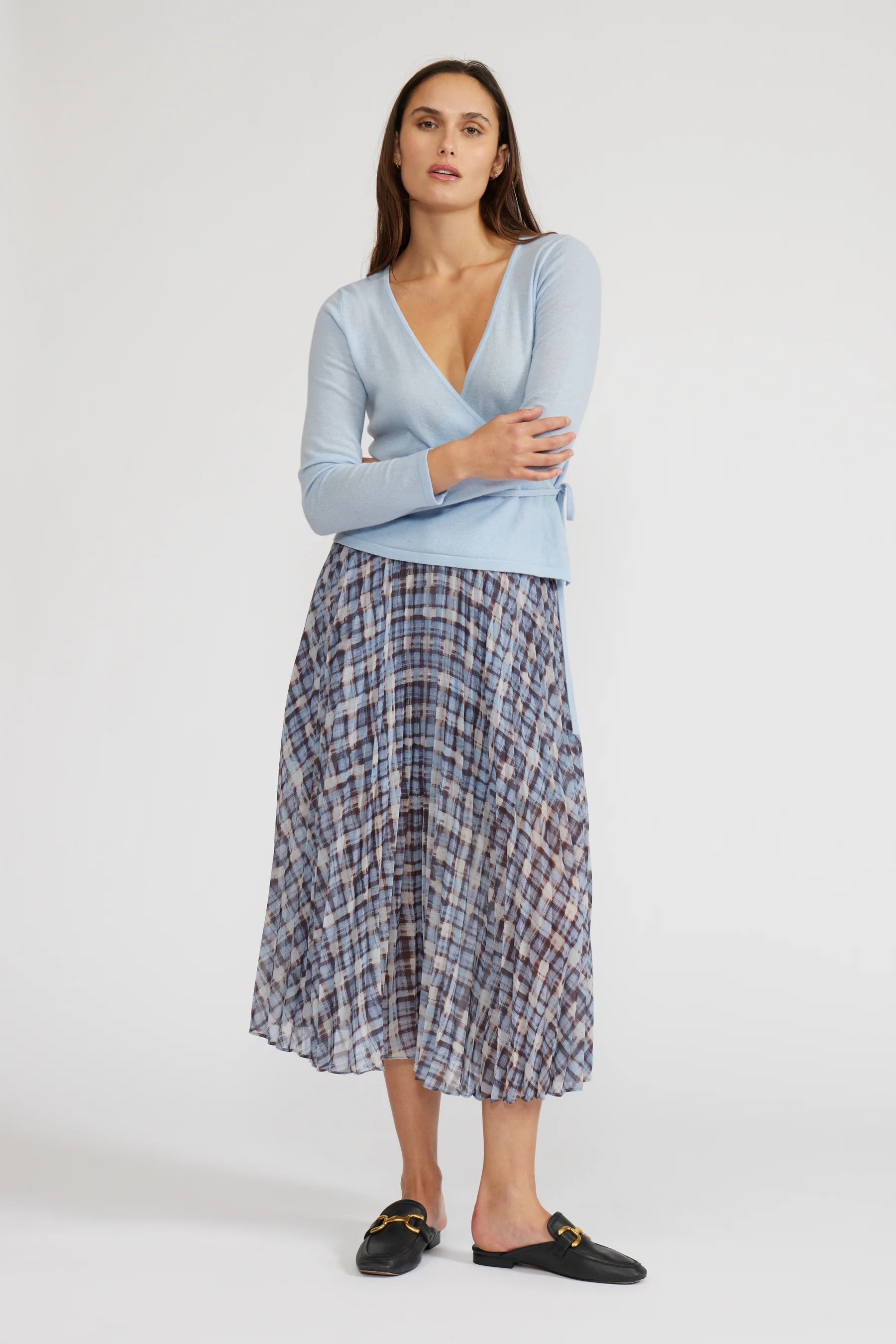 Talia Pleated Midi Skirt